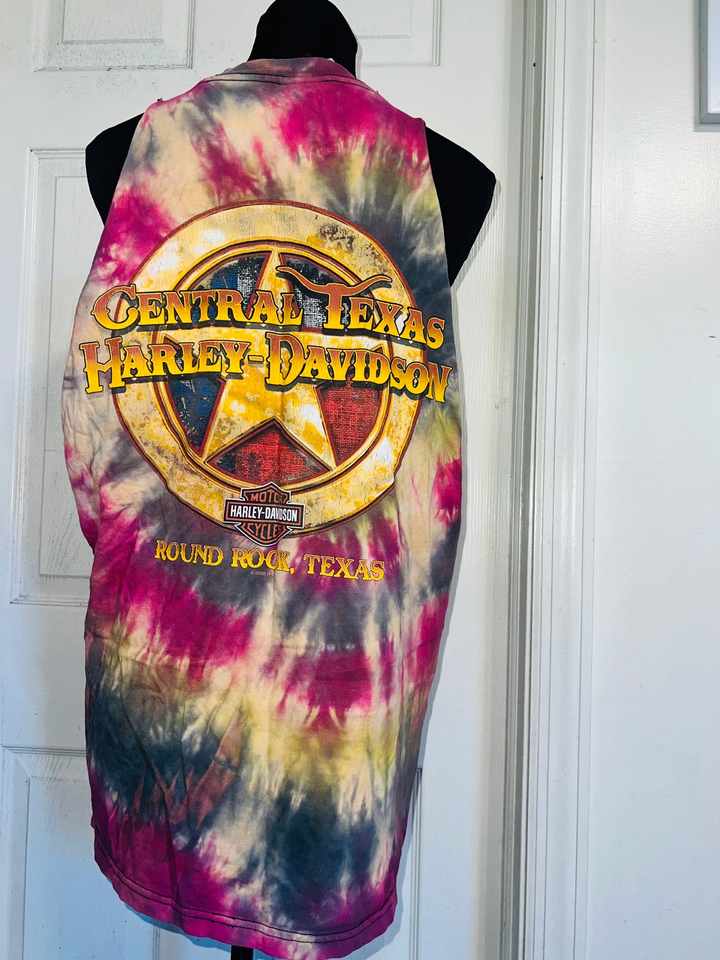 Harley Davidson Double Sided Oversized Distressed Tank