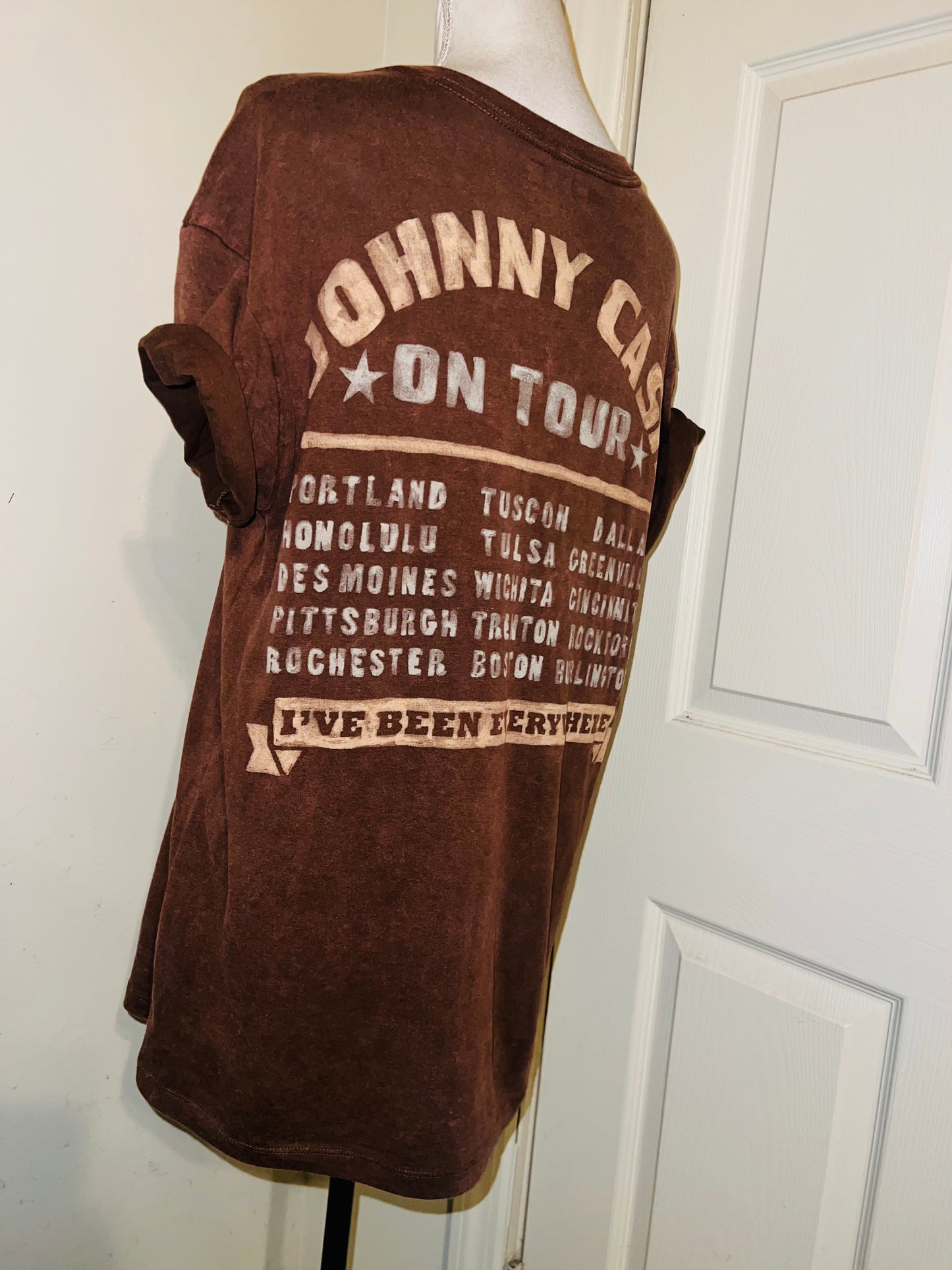 Johnny Cash Double Sided Oversized Distressed Tee