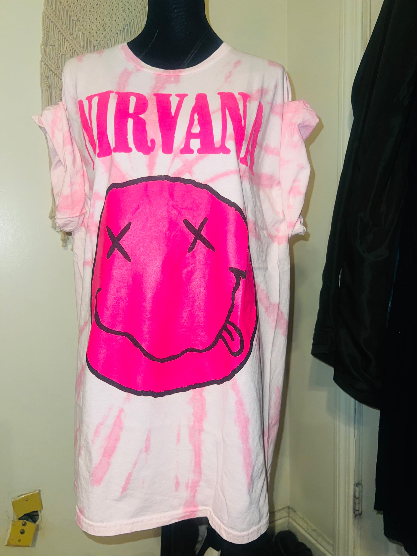 Nirvana Oversized Distressed Tee