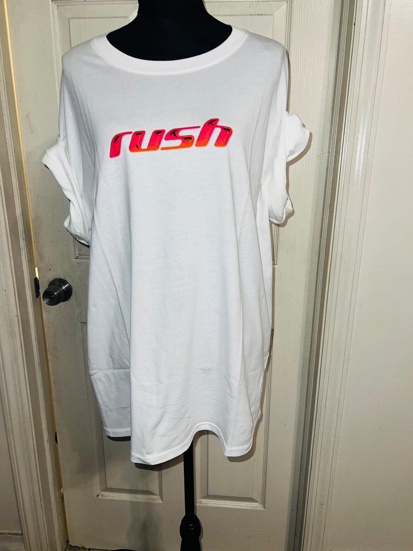 Rush Double Sided Oversized Distressed Tee