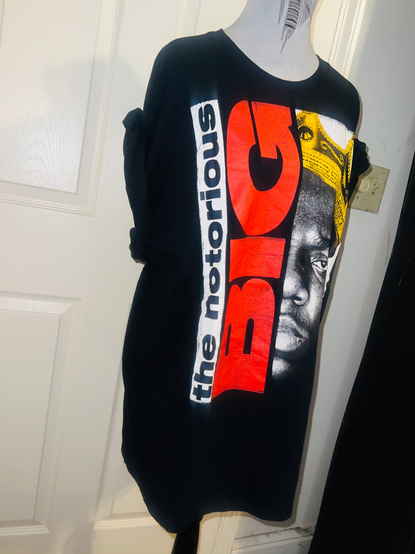 Notorious BIG Biggie Smalls Oversized Distressed Tee