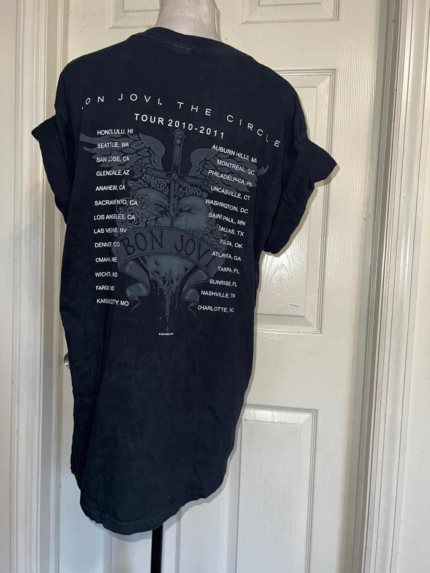 Bon Jovi Double Sided Oversized Distressed Tee