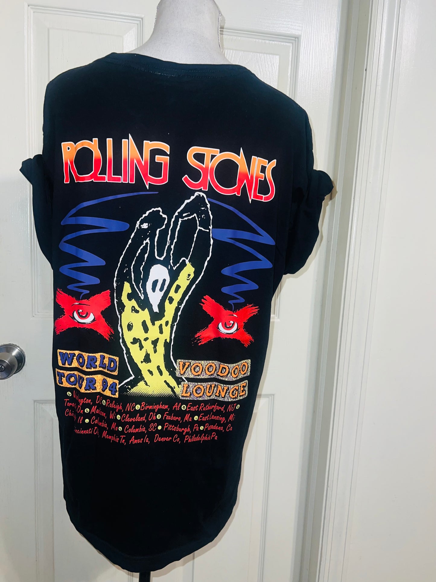 The Rolling Stones Double Sided Oversized Distressed Tee