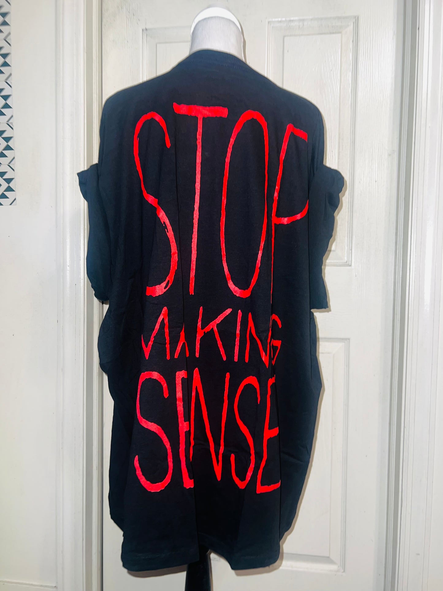 The Talking Heads Double Sided Oversized Distressed Tee