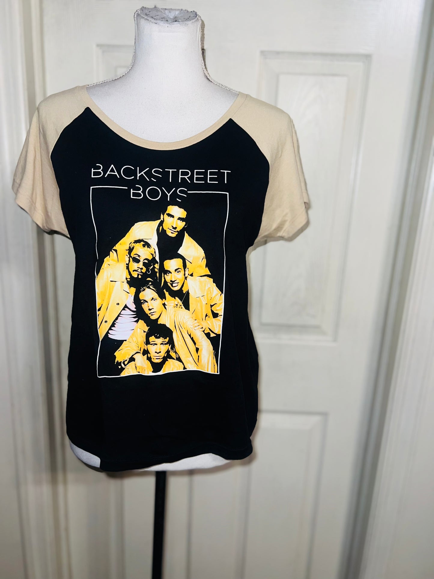 Backstreet Boys Raglan Oversized Distressed Baby Tee