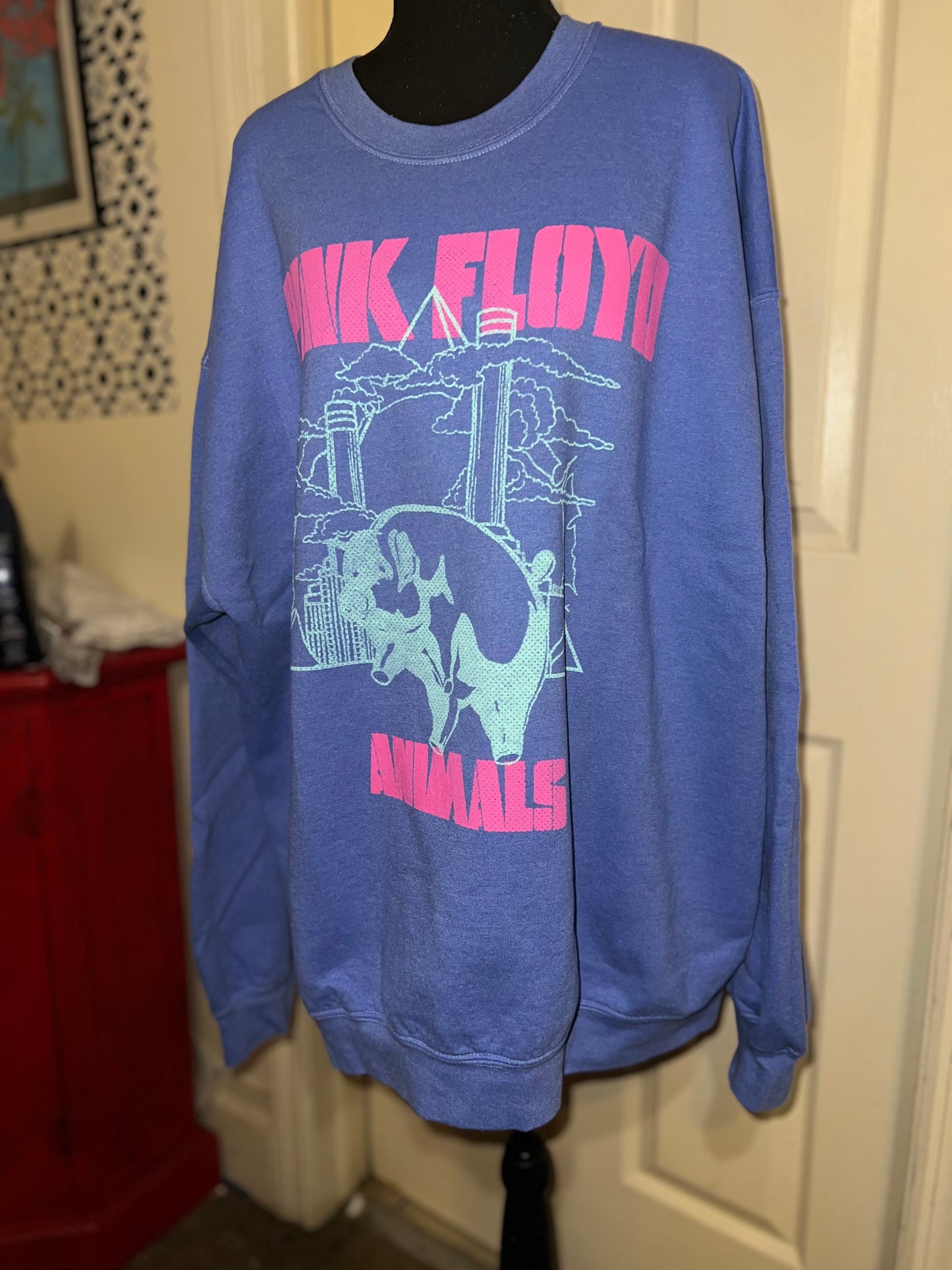 Pink Floyd Animals Oversized Distressed Sweatshirt