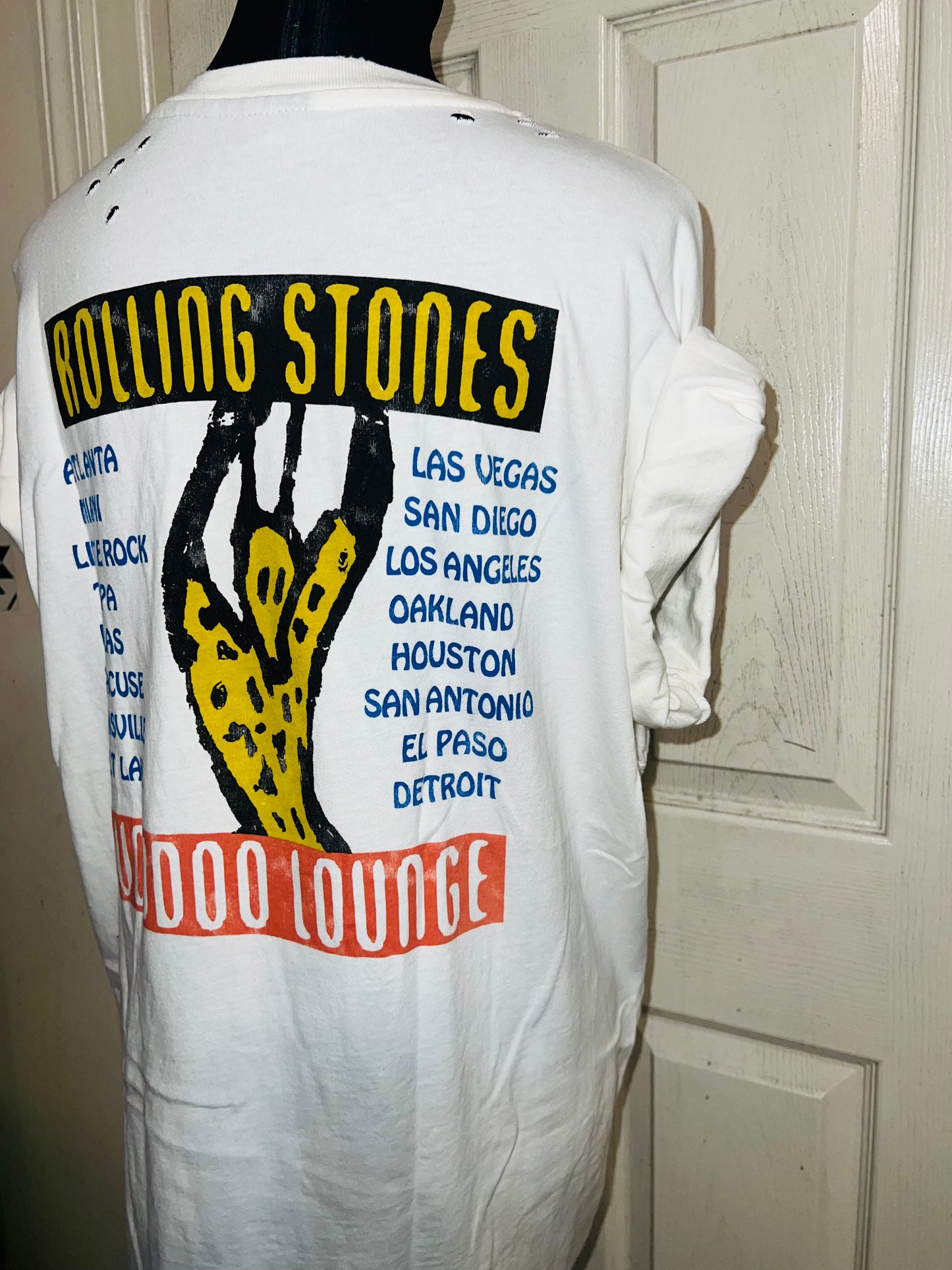 The Rolling Stones Double Sided Oversized Distressed Tee