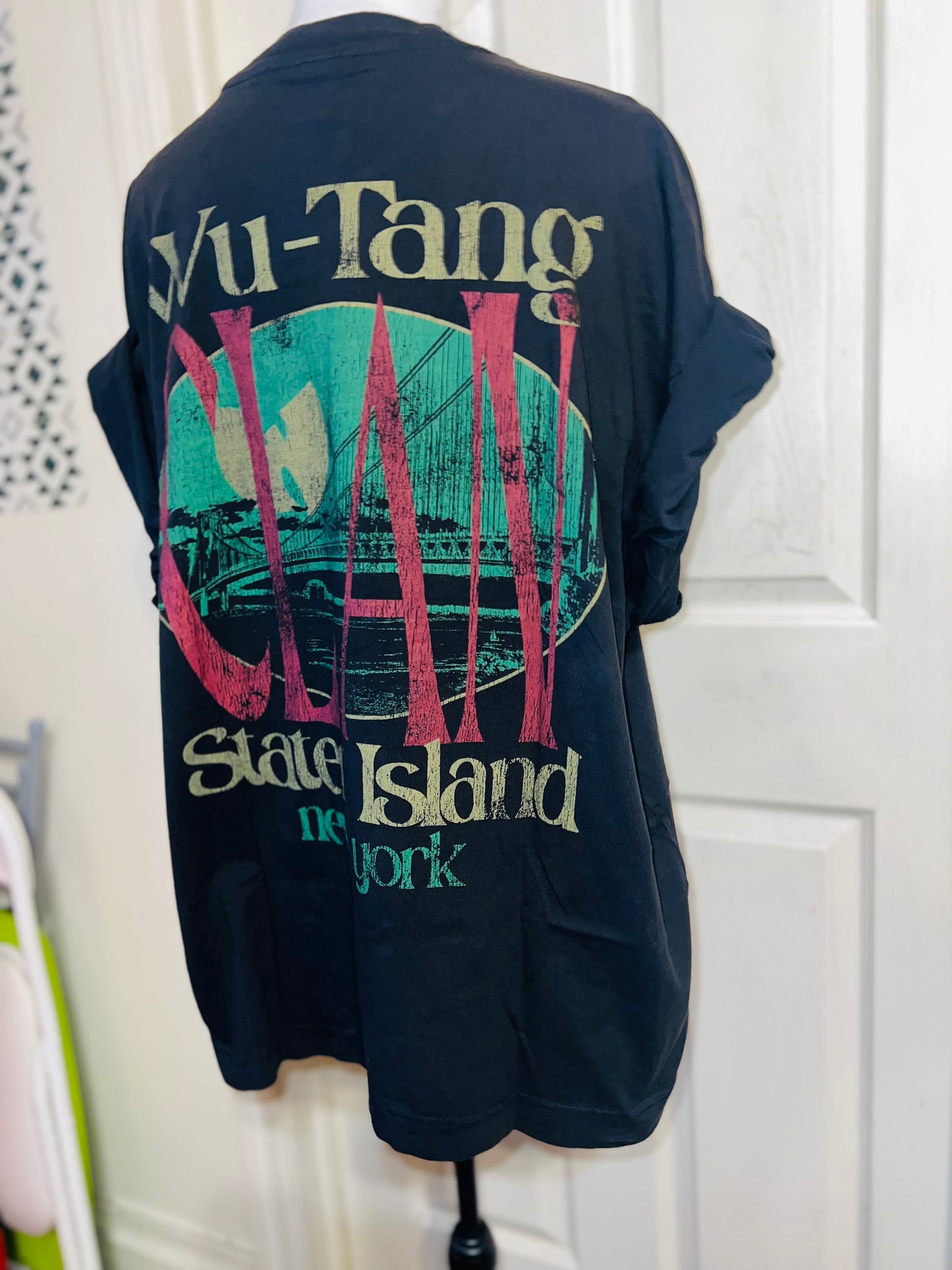 Wu-Tang Clan Double Sided Oversized Distressed Tee