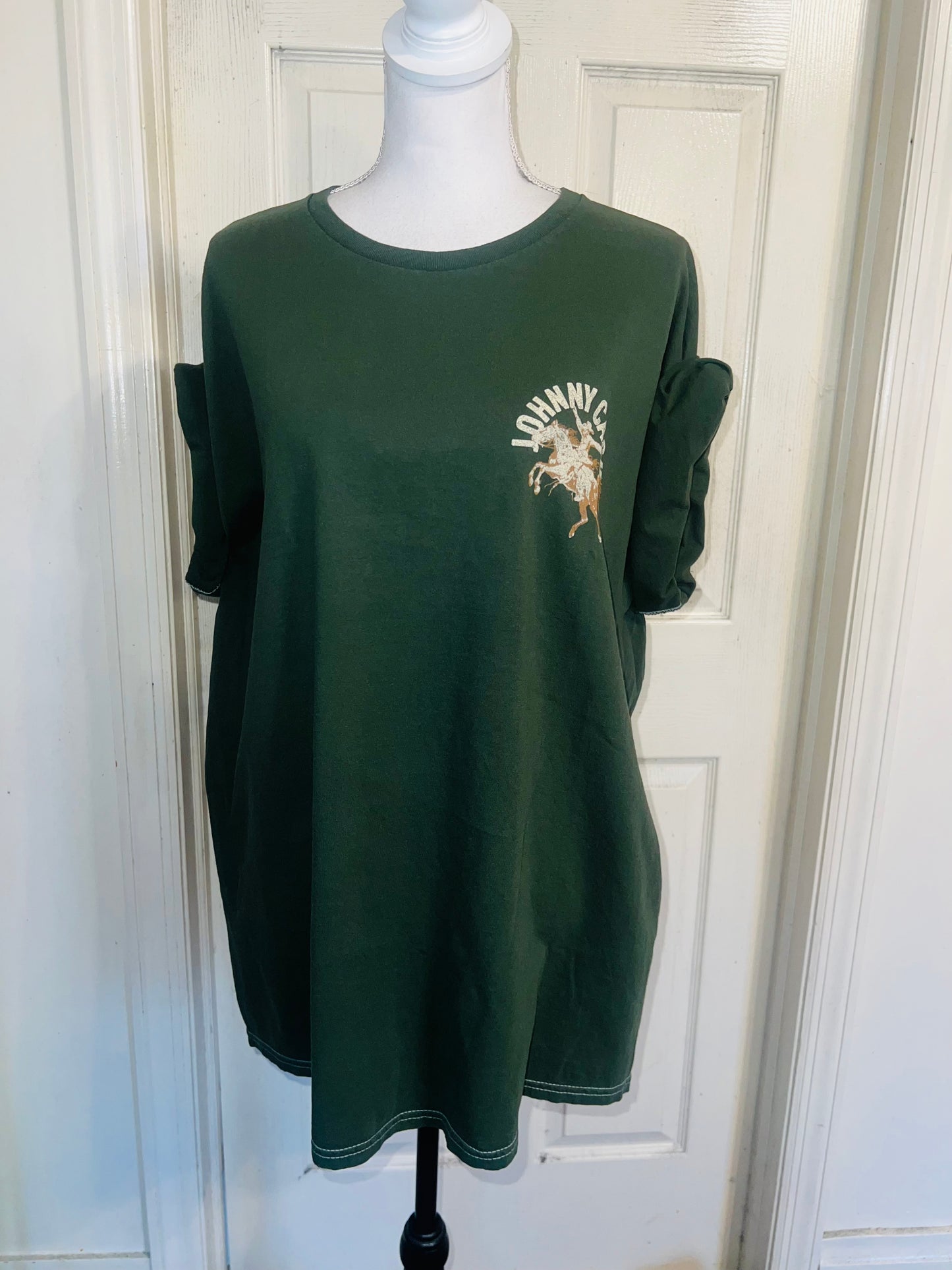 Johnny Cash Double Sided Oversized Diatressed Tee
