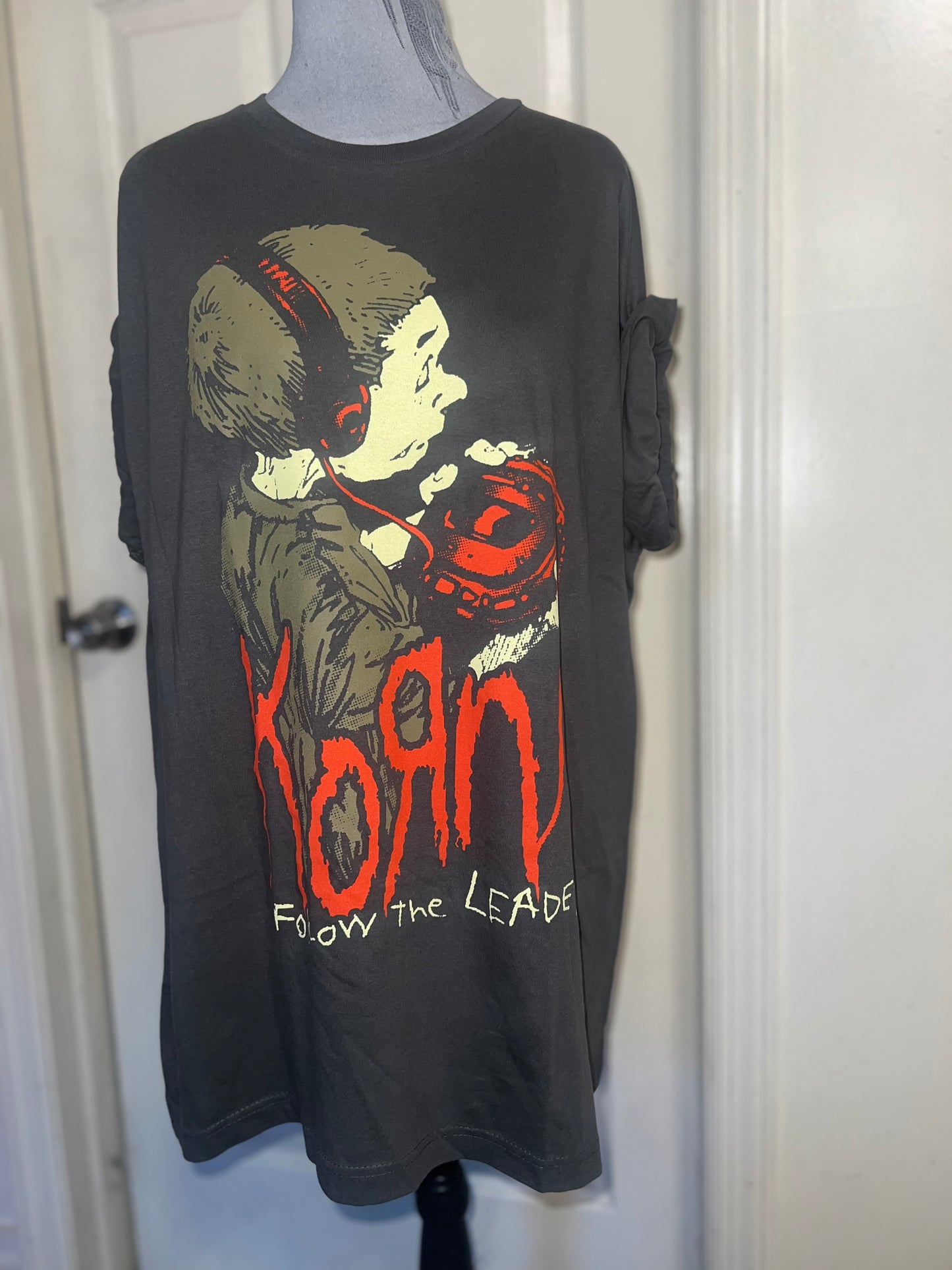 Korn Double Sided Oversized Distressed Tee