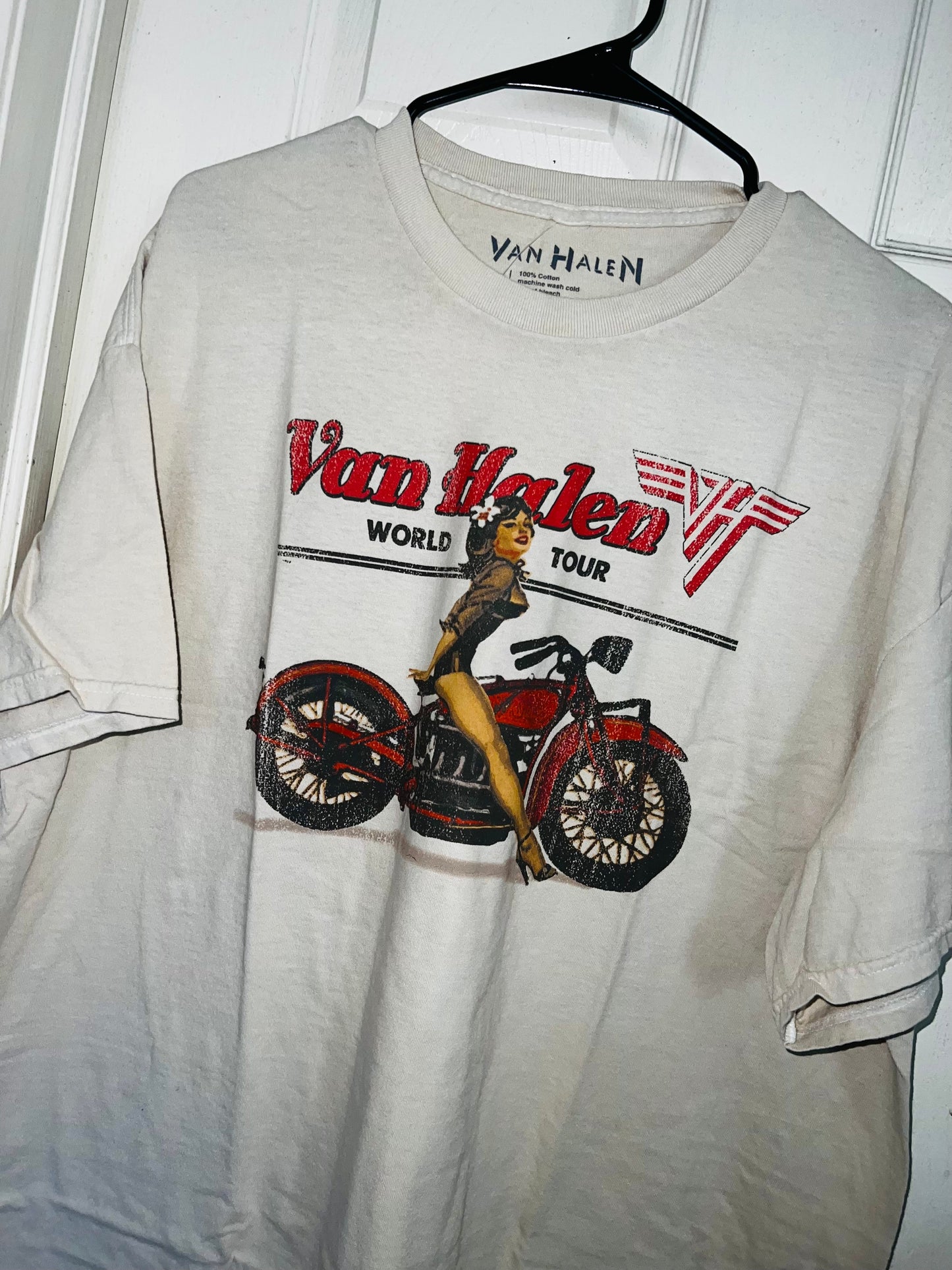 Van Halen Motorcycle Pin Up Oversized Tee