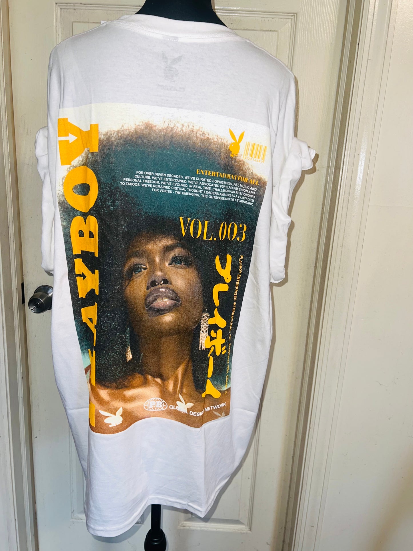 Playboy Double Sided Oversized Distressed Tee