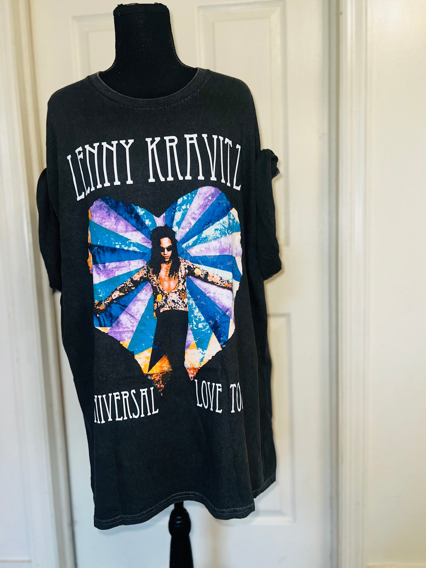 Lenny Kravitz Oversized Distressed Tee
