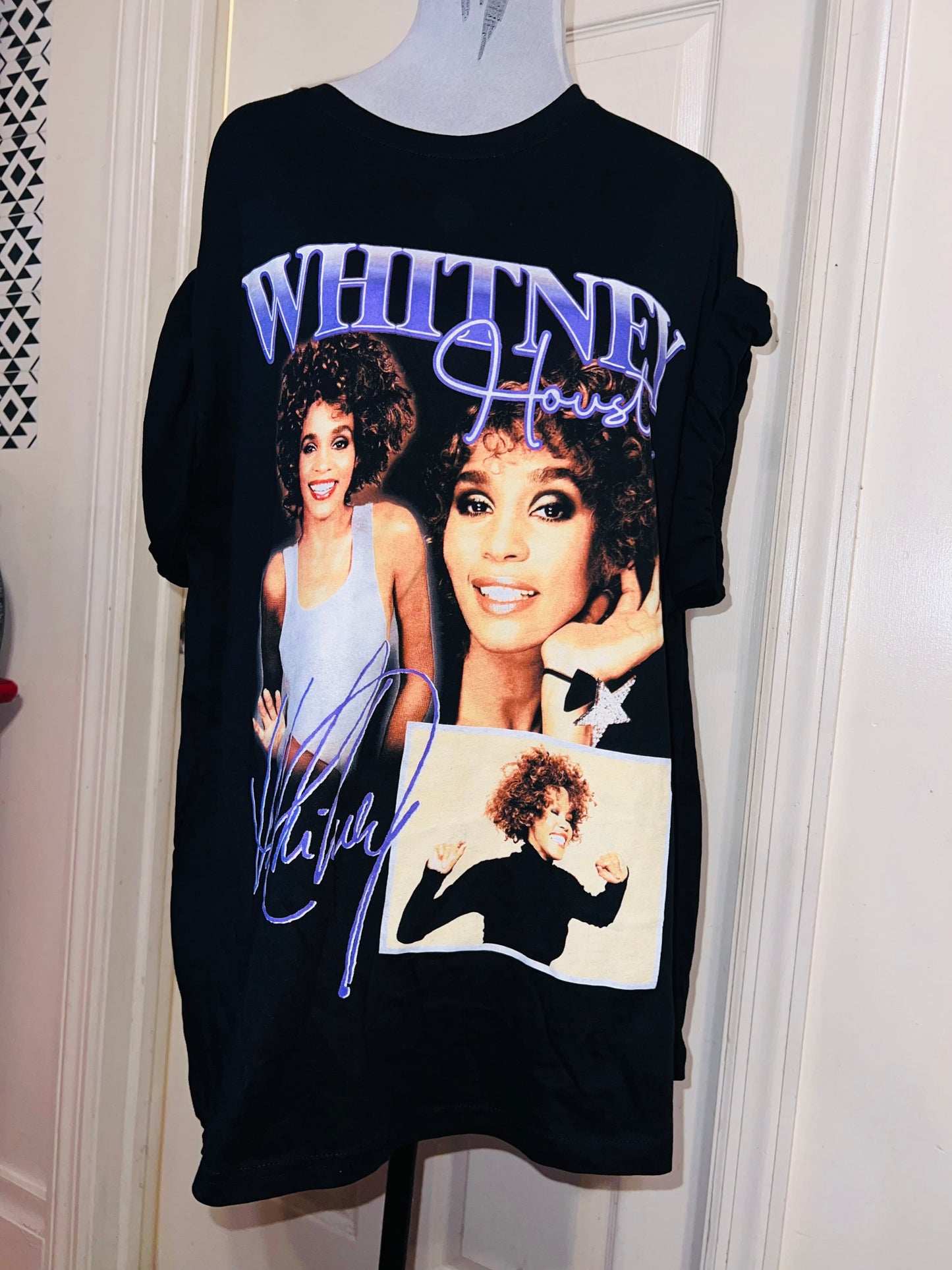 Whitney Houston Oversized Distressed Tee