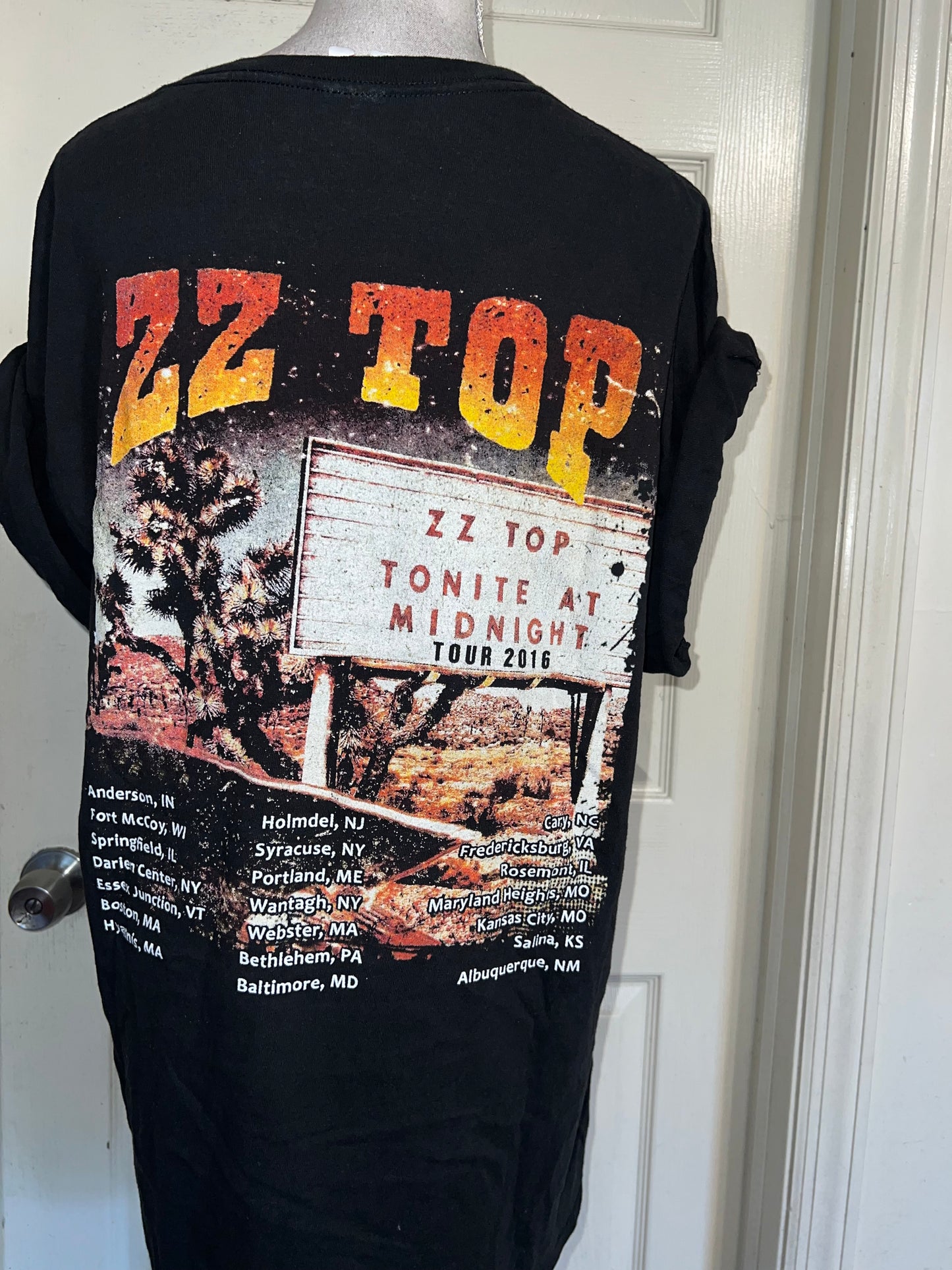 ZZ Top Double Sided Oversized Distressed Tee
