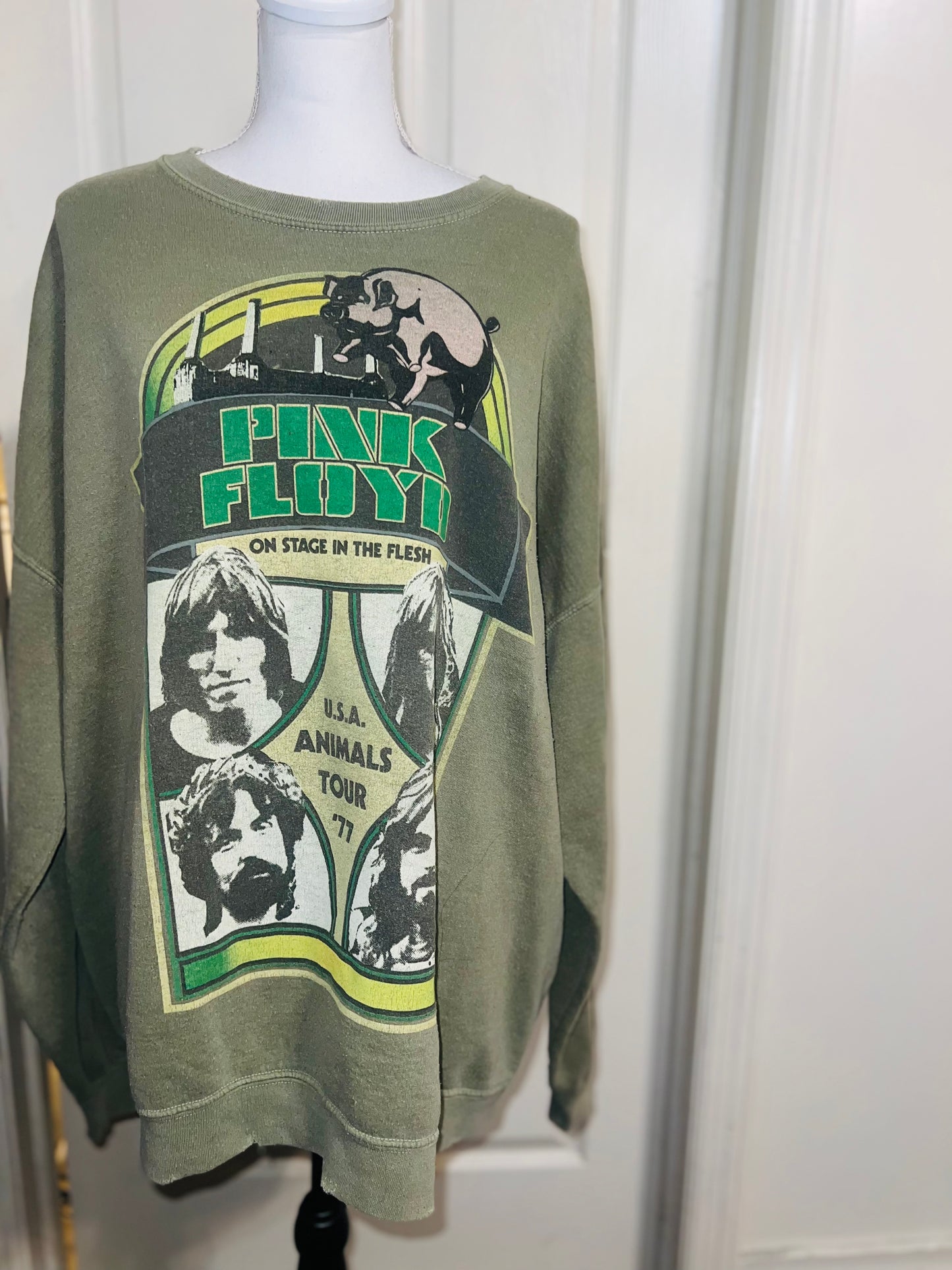 Pink Floyd Oversized Distressed Sweatshirt