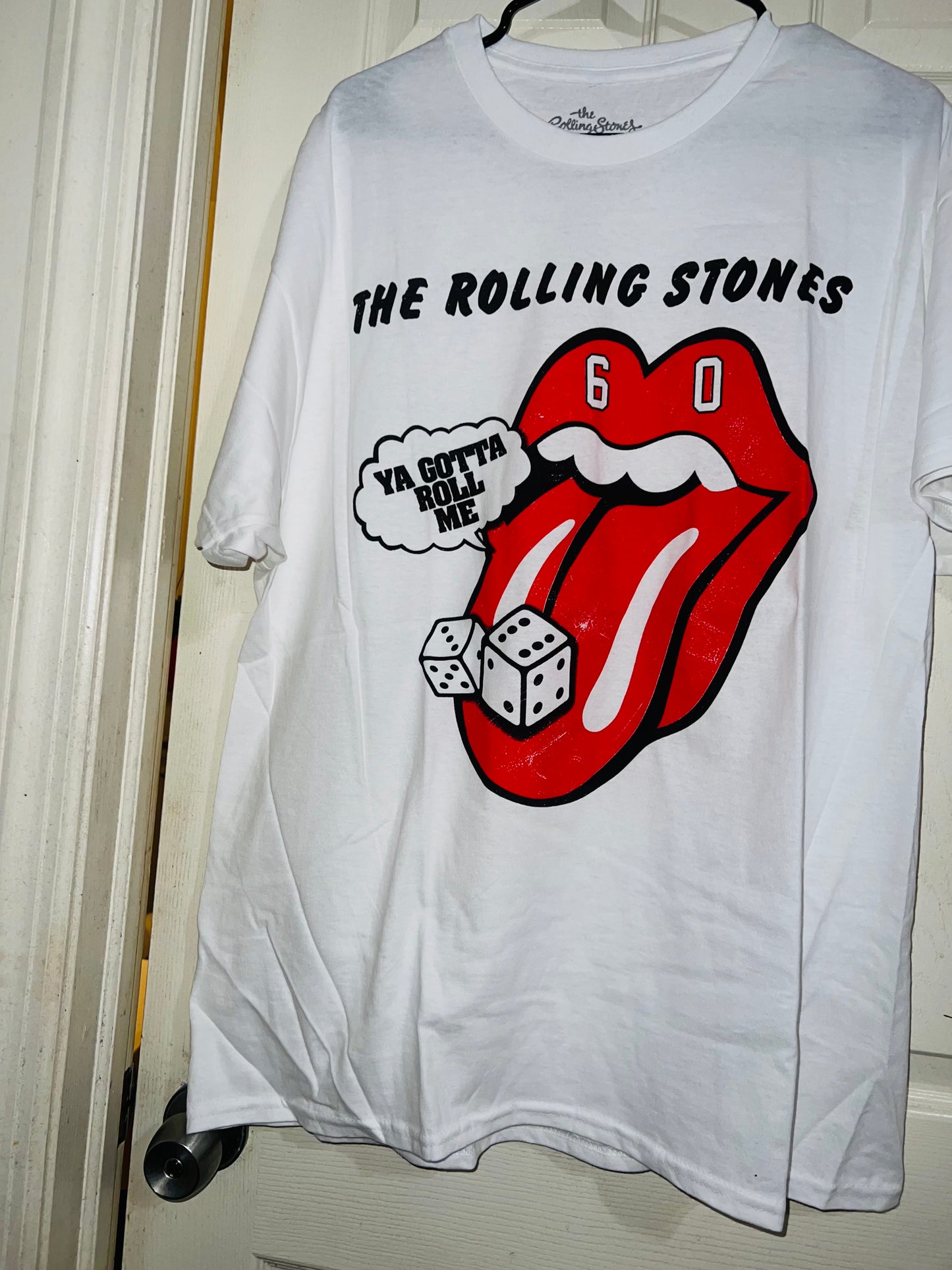 Rolling Stones Tumbling Dice Oversized Distressed Tee