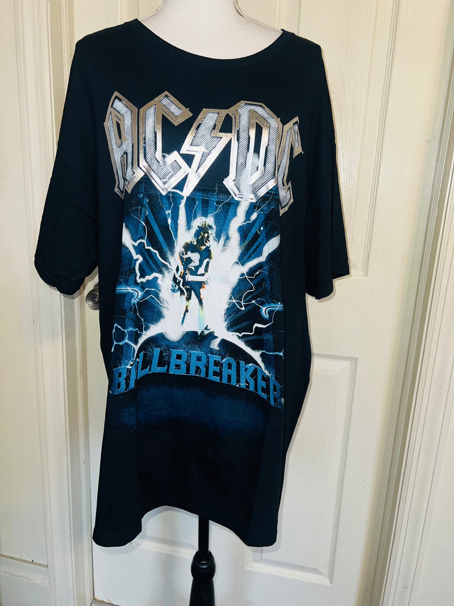 AC/DC Double Sided Oversized Distressed Tee