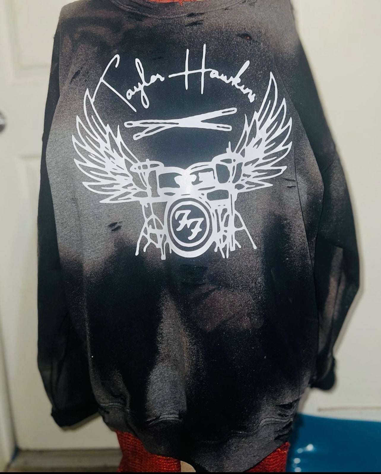 Taylor Hawkins Oversized Distressed Sweatshirt