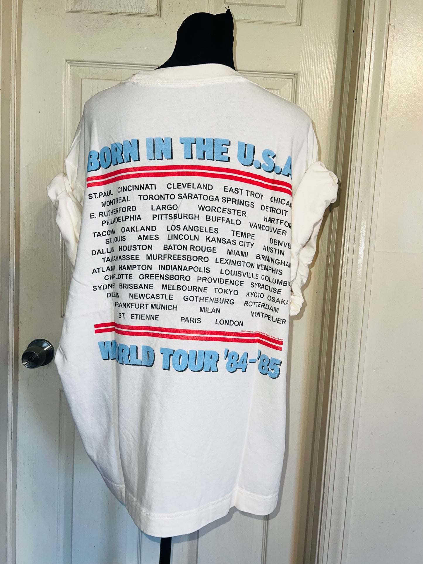 Bruce Springsteen and the Street Band Double Sided Oversized Distressed Tee