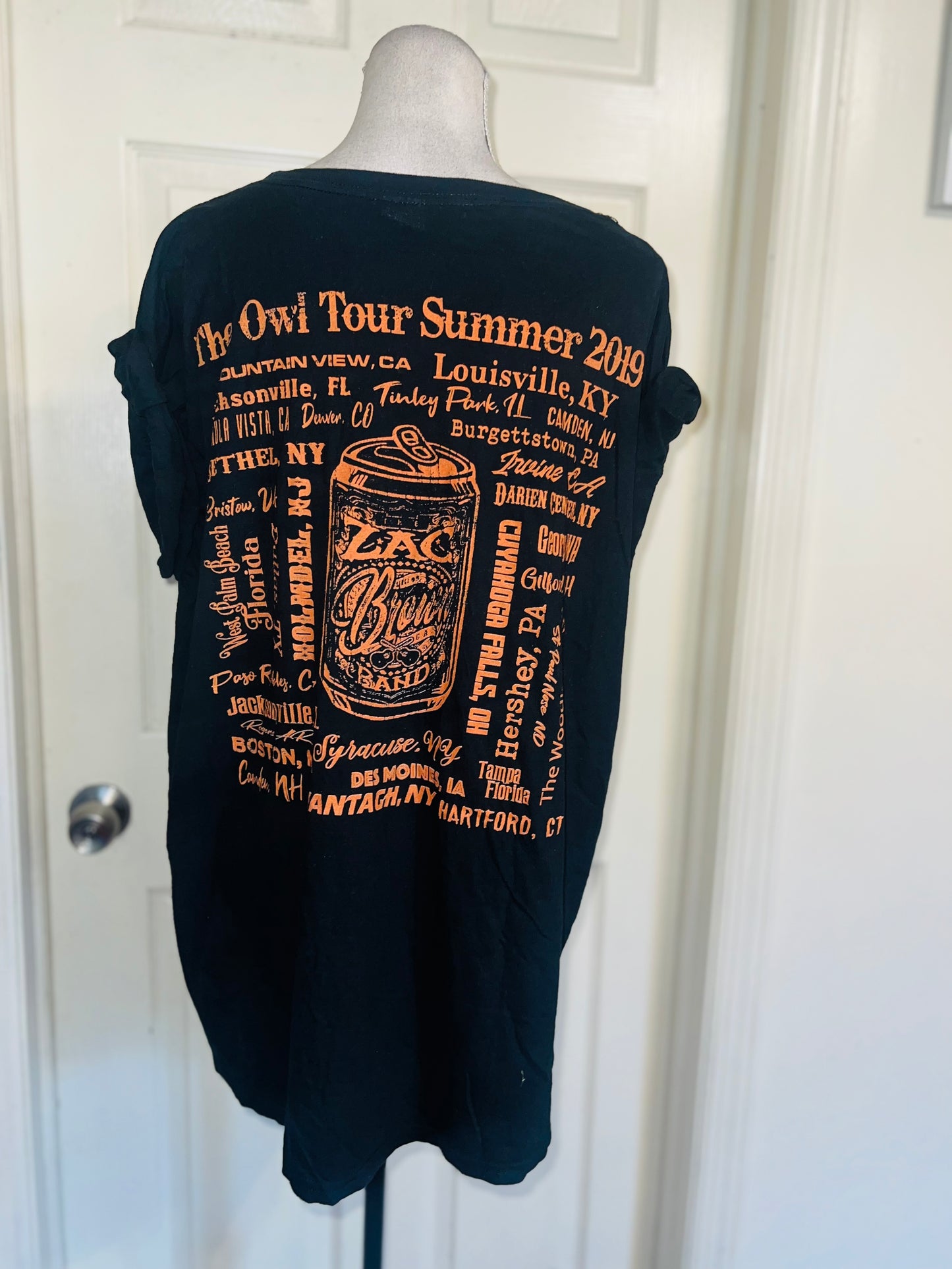 Zac Brown Band Double Sides Oversized Distressed Tee