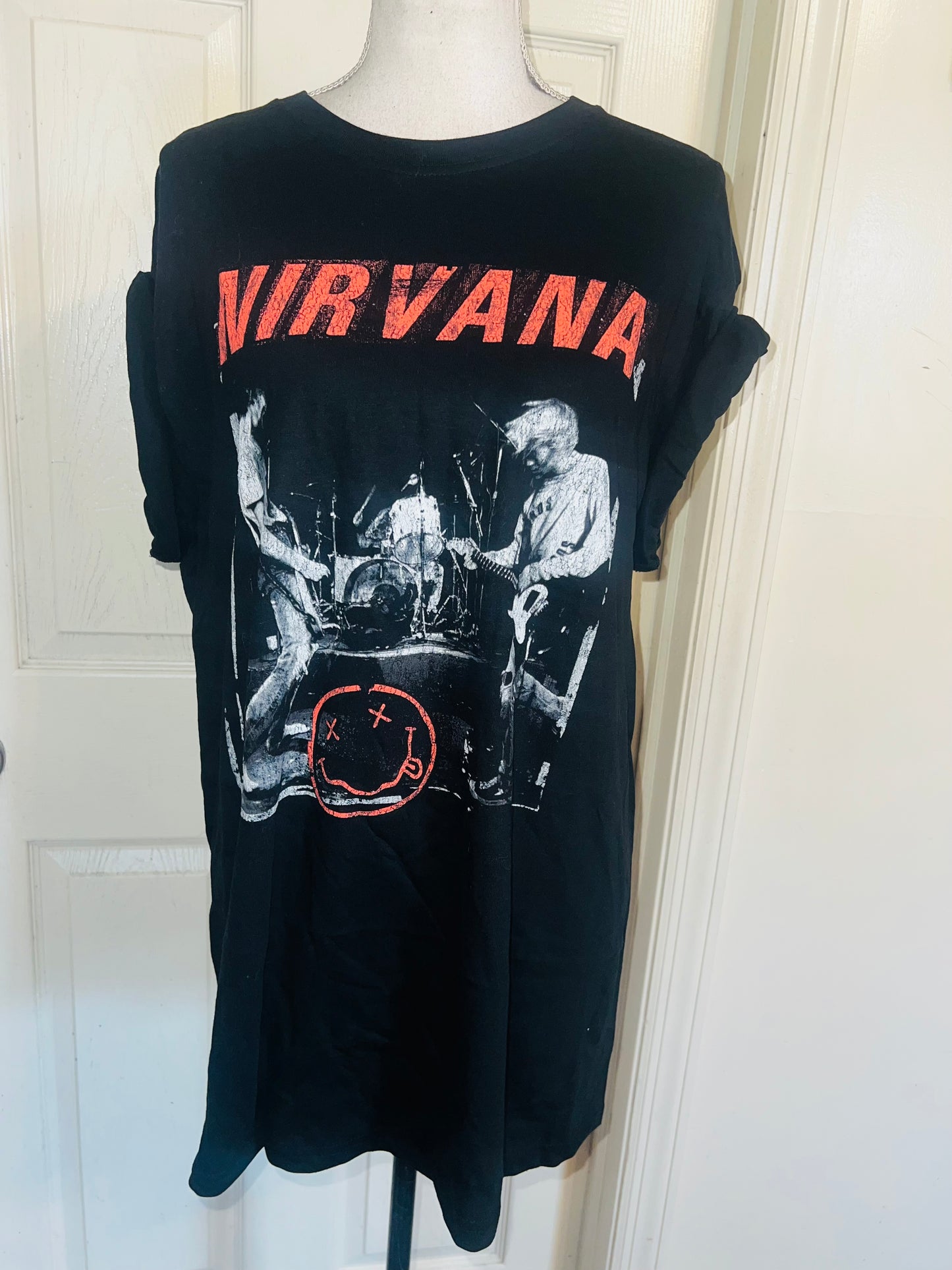 Nirvana Oversized Distressed Tee