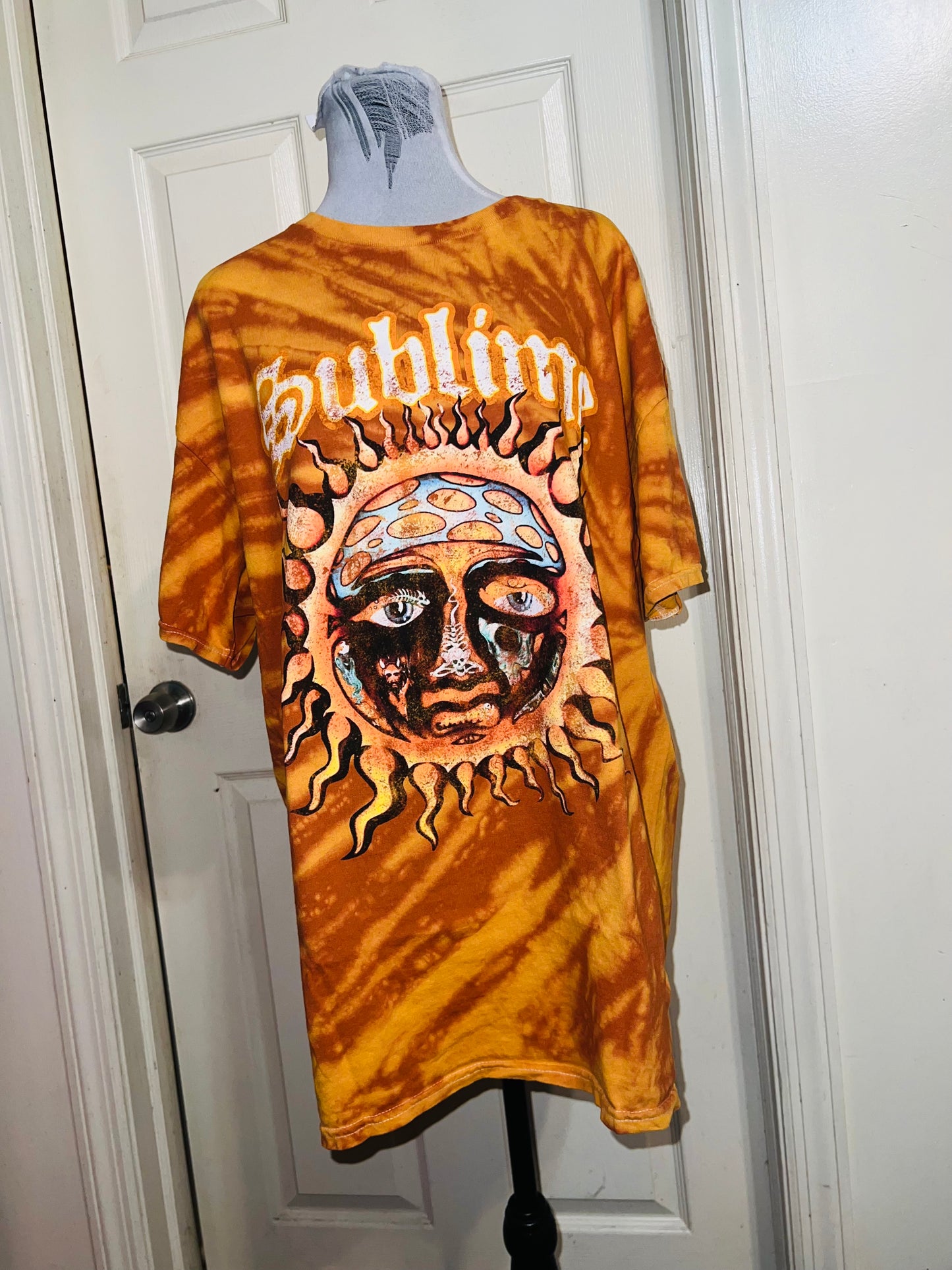 Sublime Tie Dyed Oversized Distressed Tee