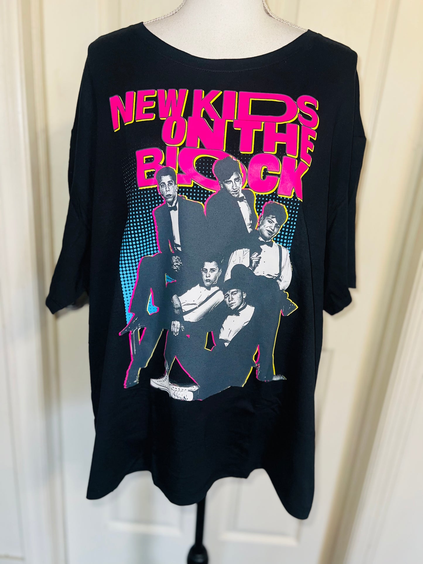 New Kids On The Block Oversized Distressed Tee