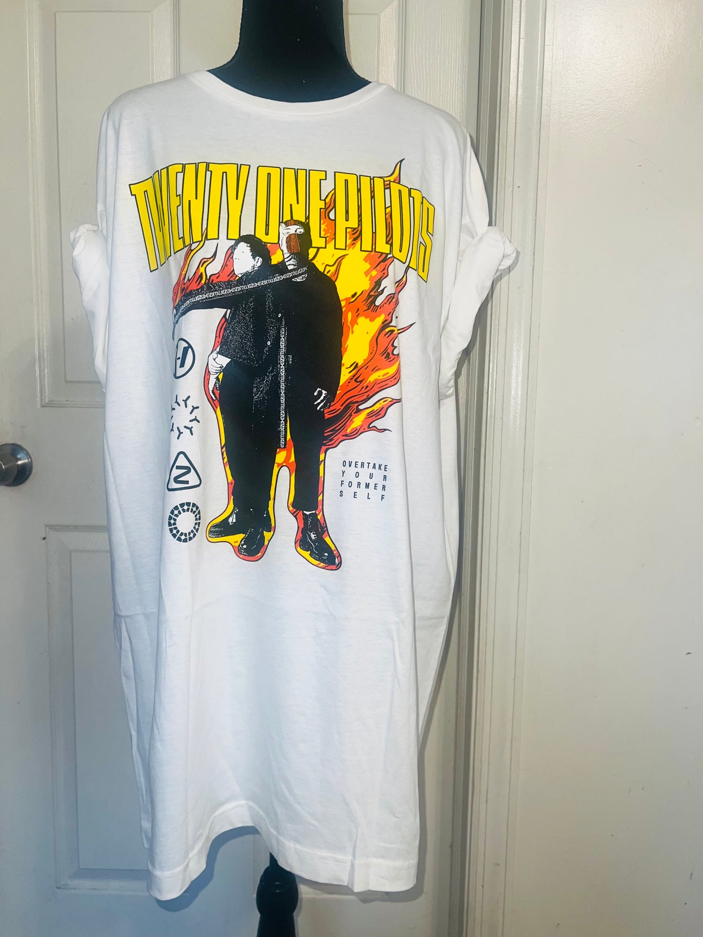 Twenty One Pilots Oversized Distressed Tee