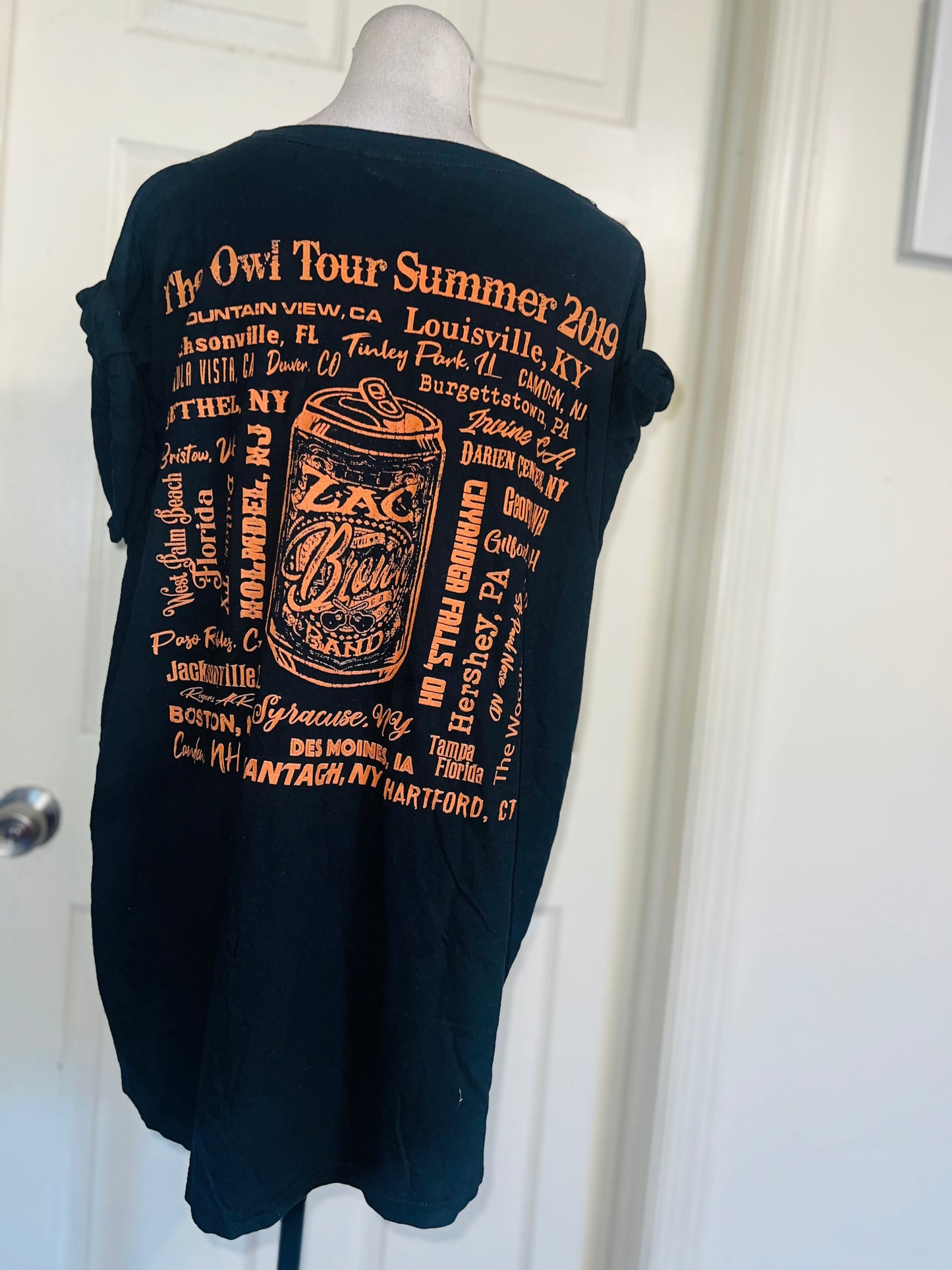 Zac Brown Band Double Sides Oversized Distressed Tee