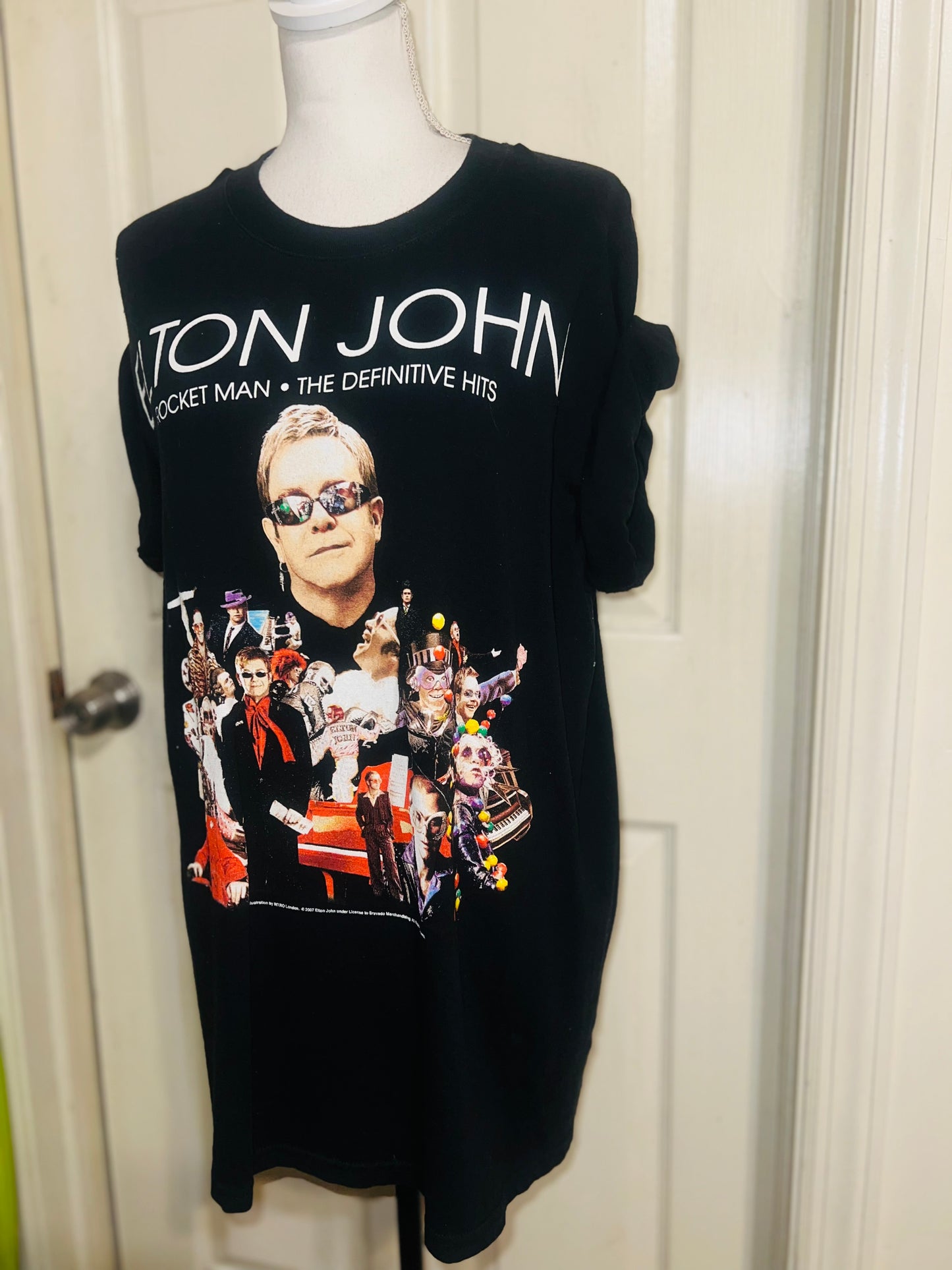 Elton John Vintage Double Sided Oversized Distressed Tee