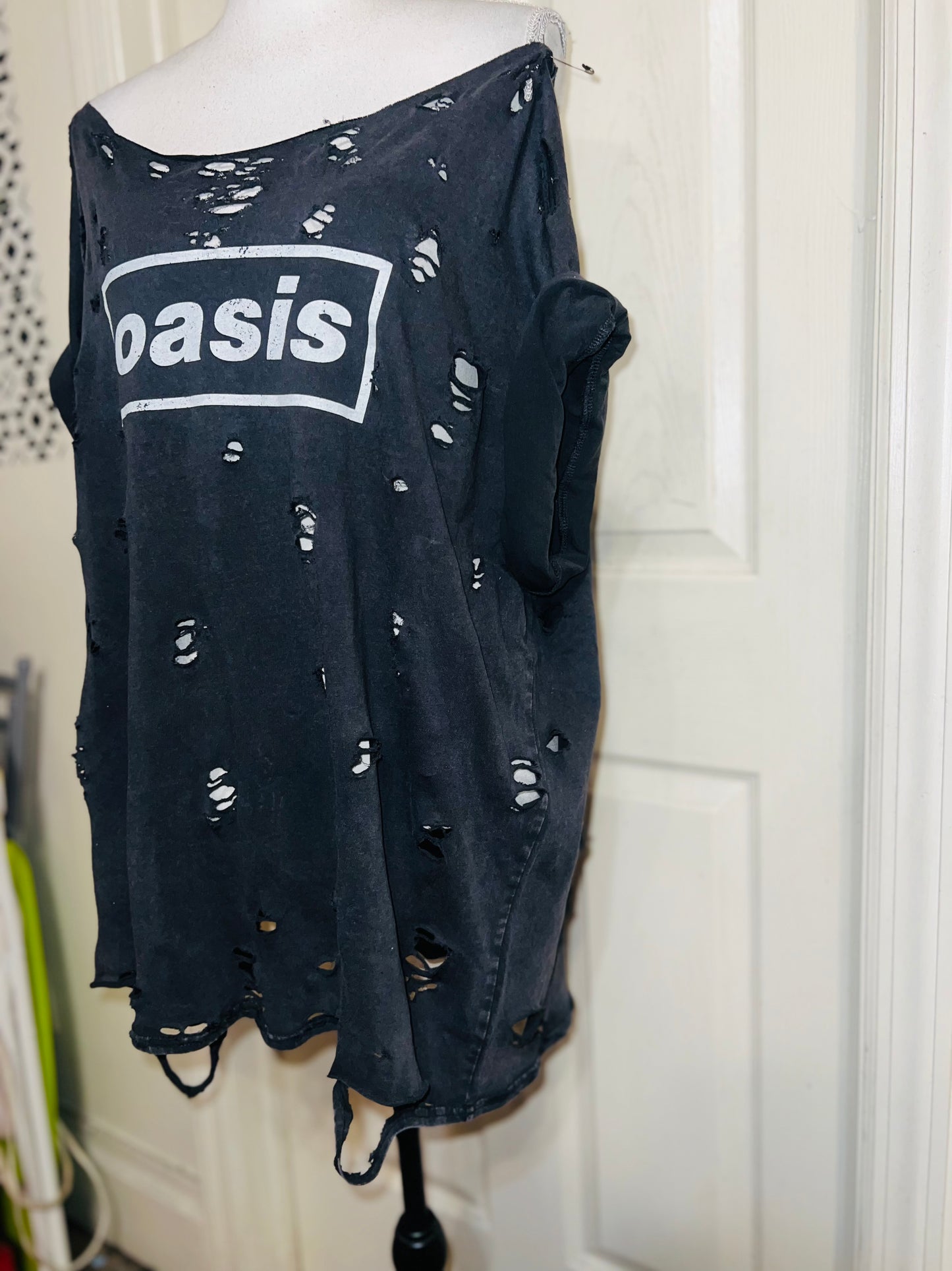 Oasis Double Sided Oversized Distressed Tee