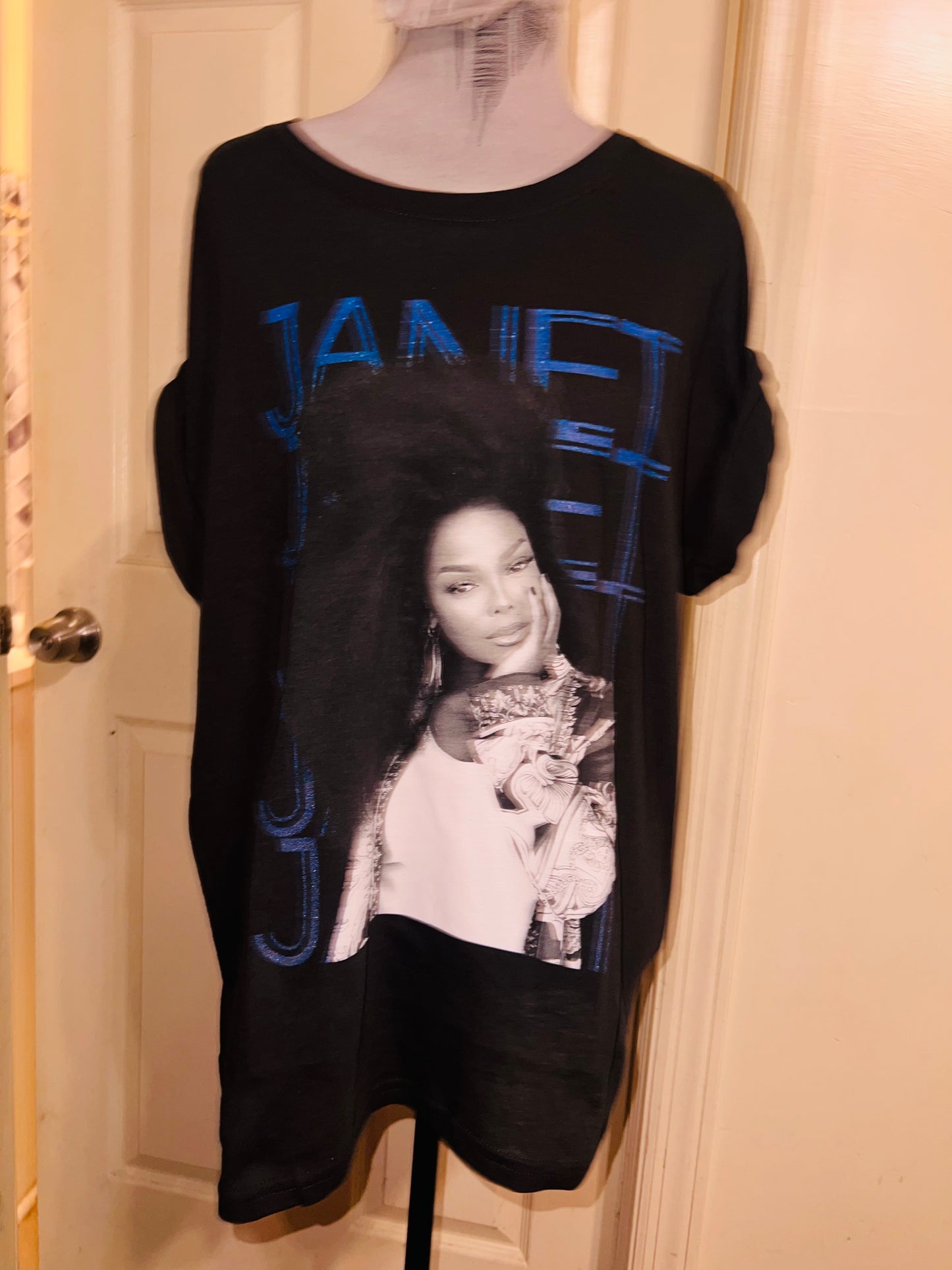 Janet Jackson Oversized Distressed Tee