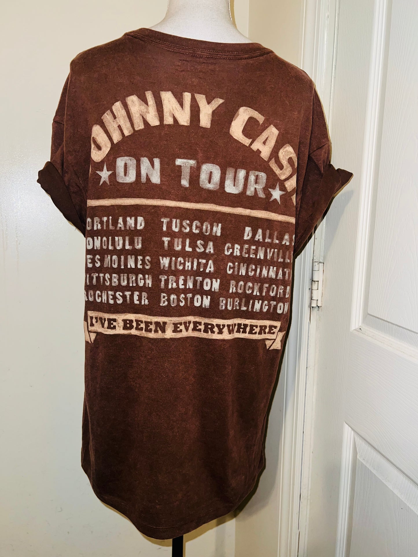 Johnny Cash Double Sided Oversized Distressed Tee