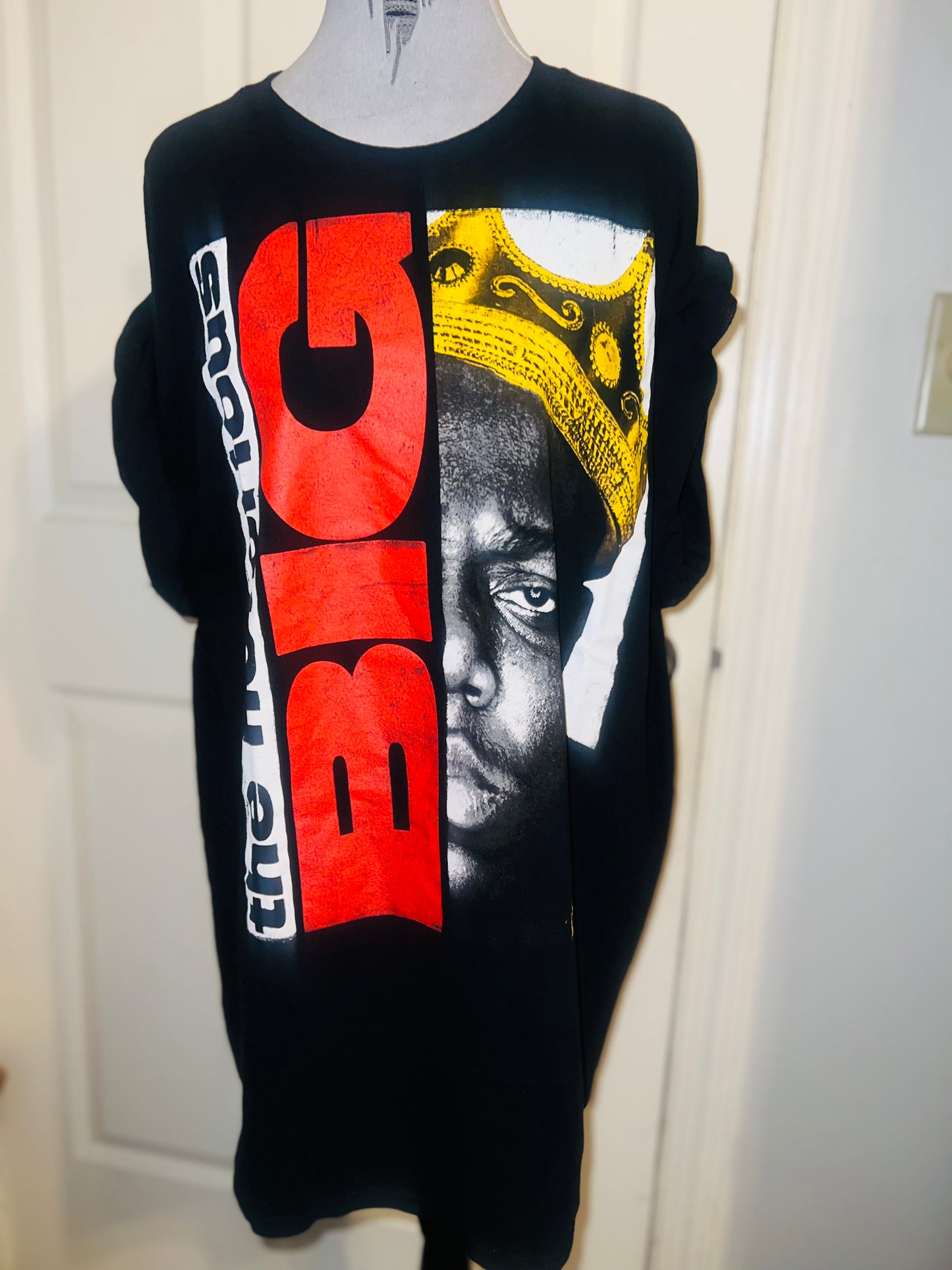Notorious BIG Biggie Smalls Oversized Distressed Tee