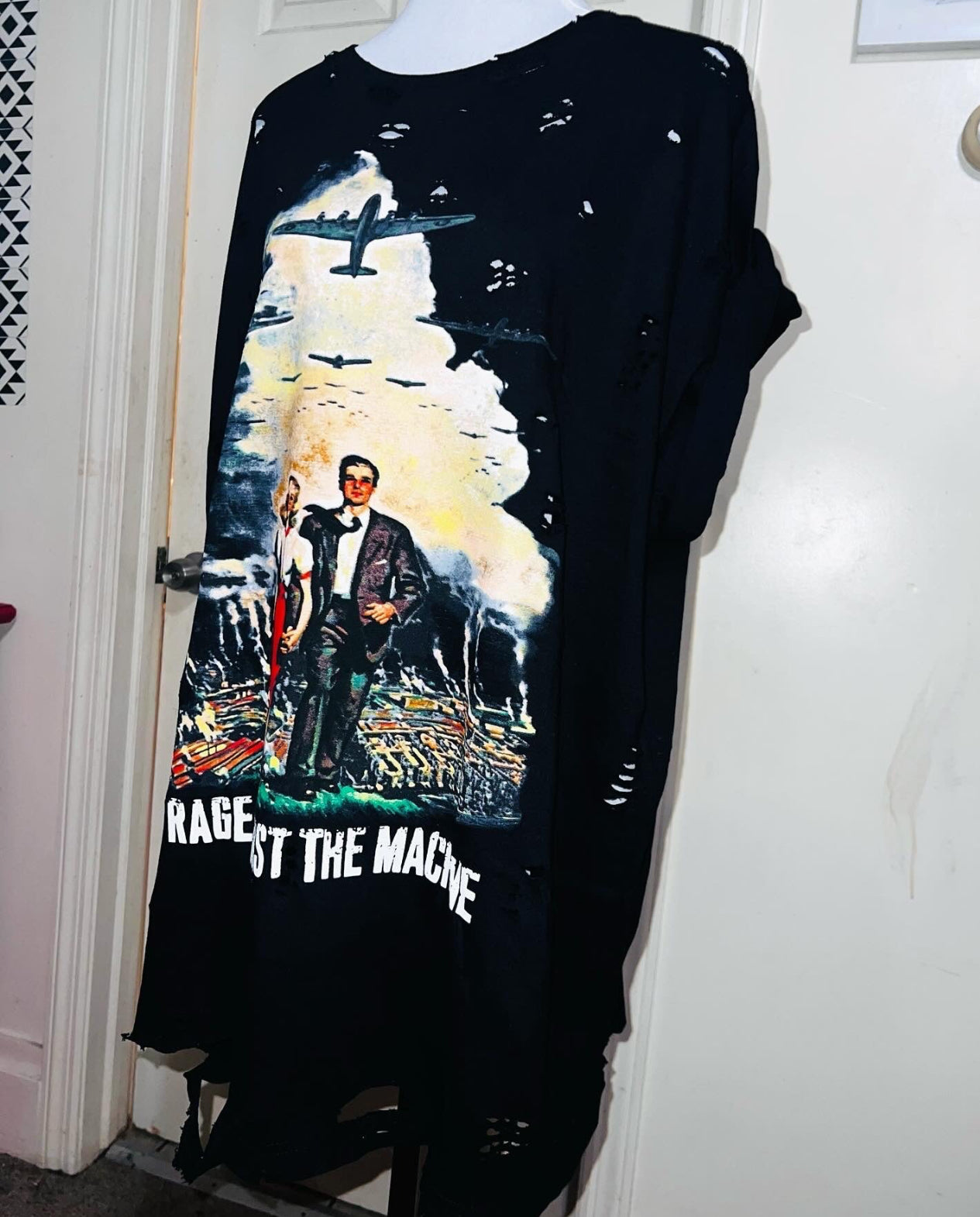 Rage Against the Machine Oversized Distressed Tee