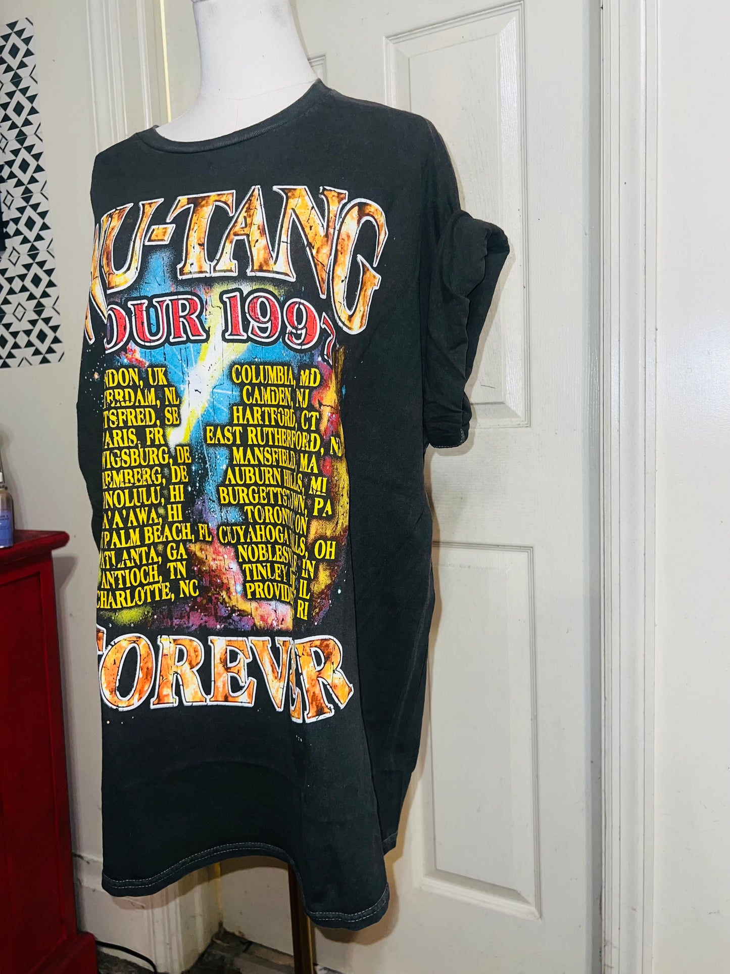 Wu-Tang Clan Tour Oversized Distressed Tee