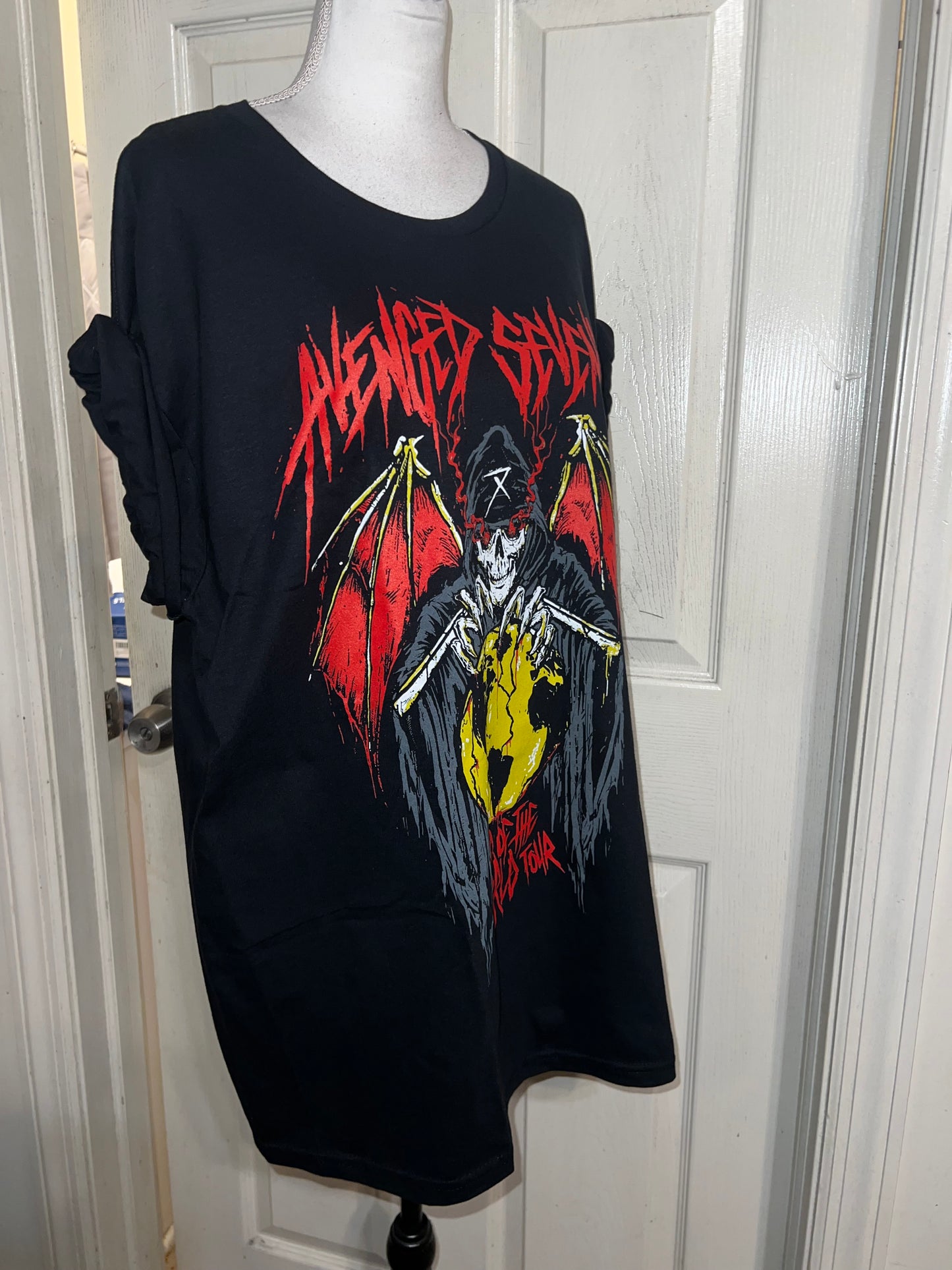 Avenged Sevenfold Oversized Distressed Tee
