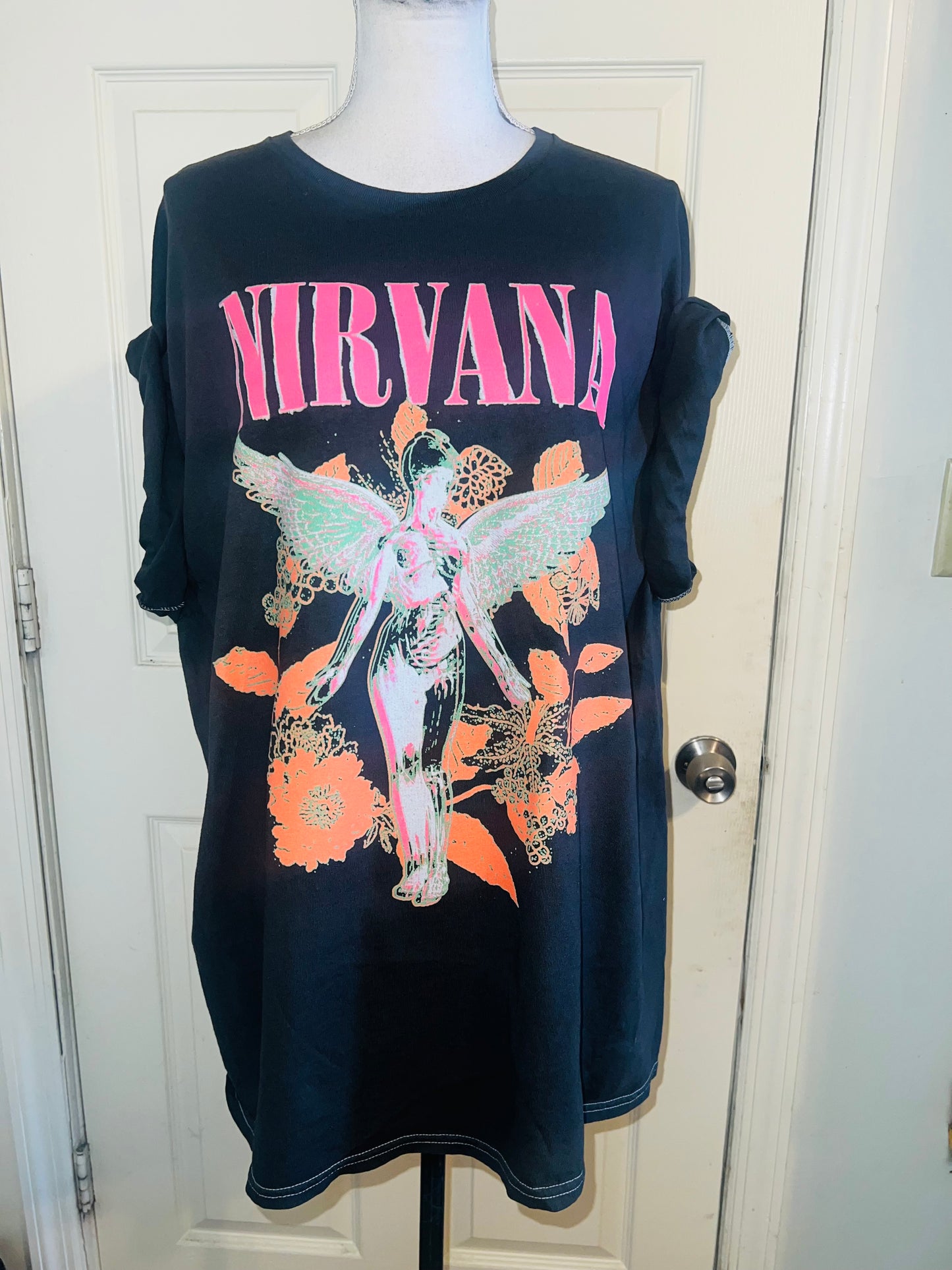 Nirvana Oversized Distressed Tee