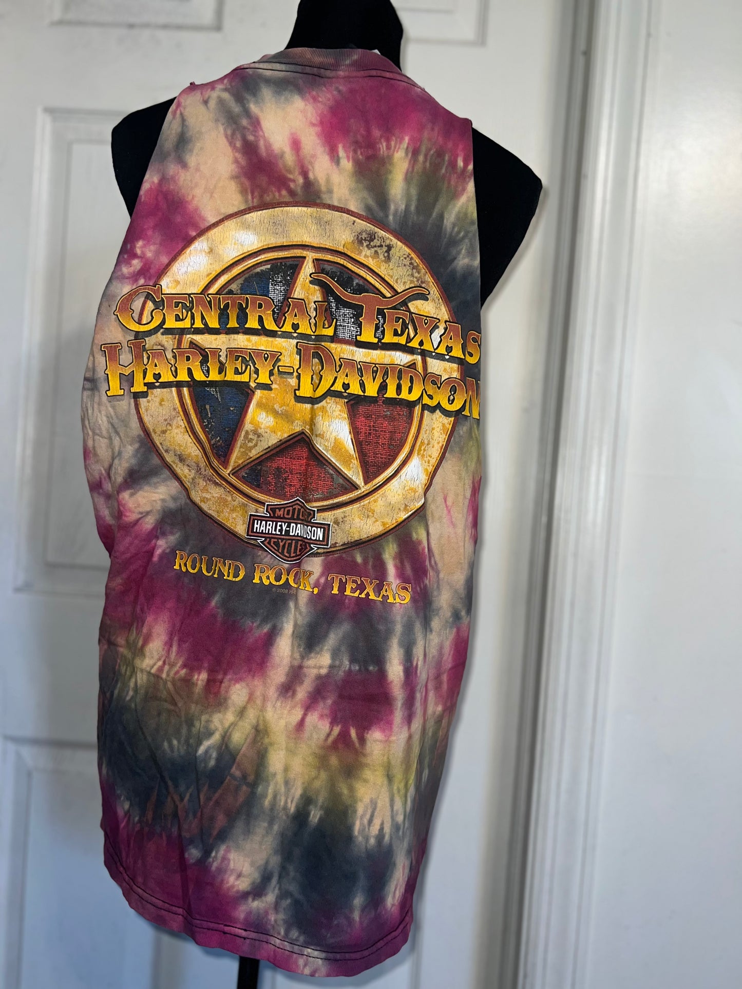 Harley Davidson Double Sided Oversized Distressed Tank