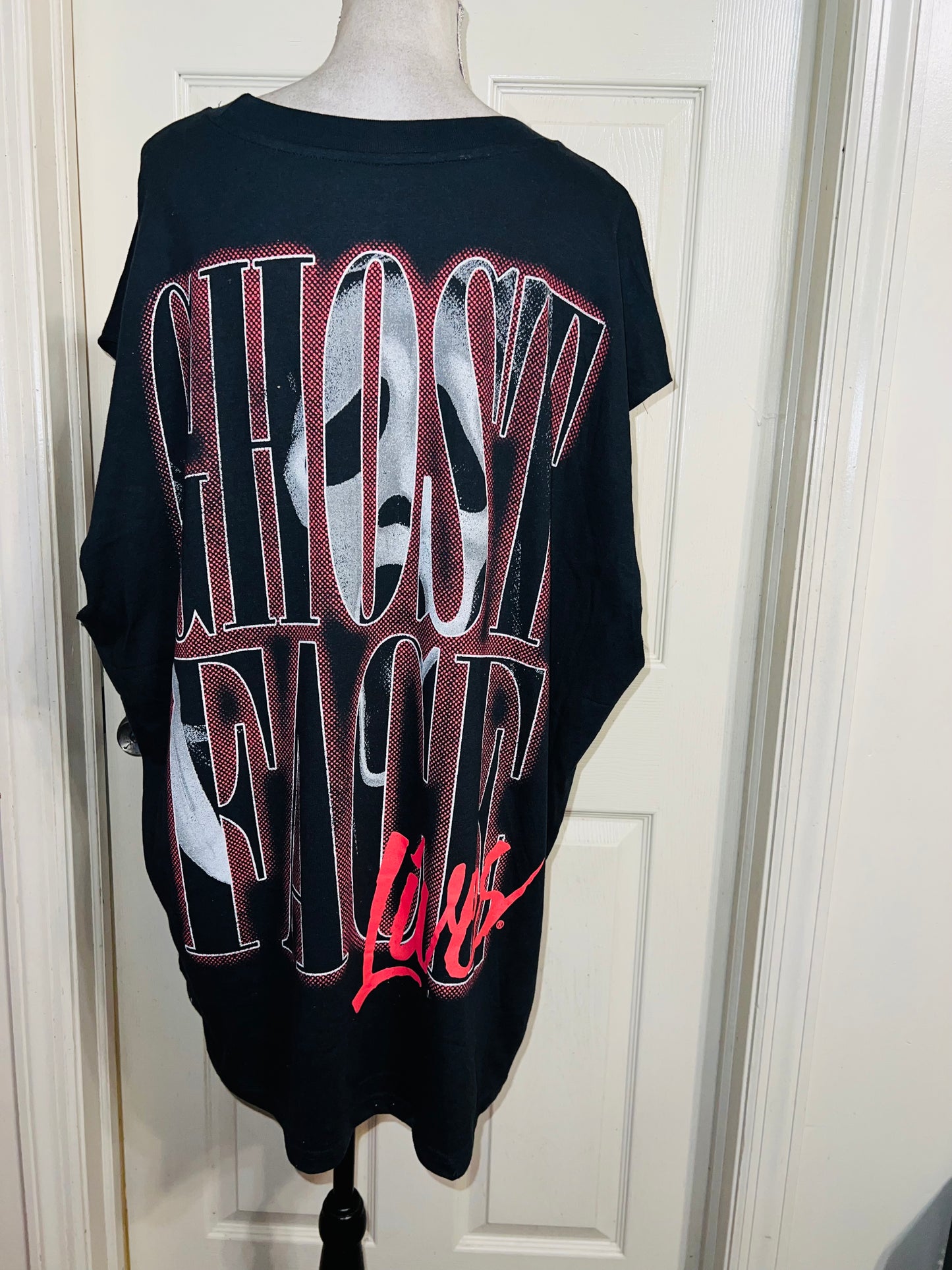 Scream Ghost Face Double Sided Oversized Distressed Tank