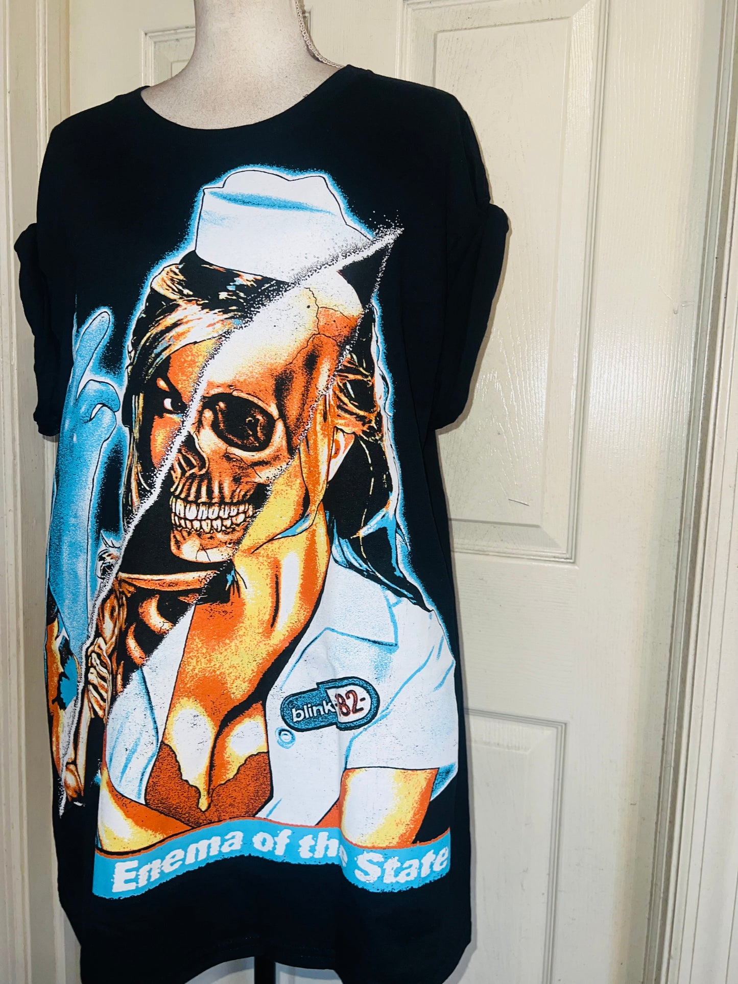 Blink 182 ‘Halloween’ Oversized Distressed Tee