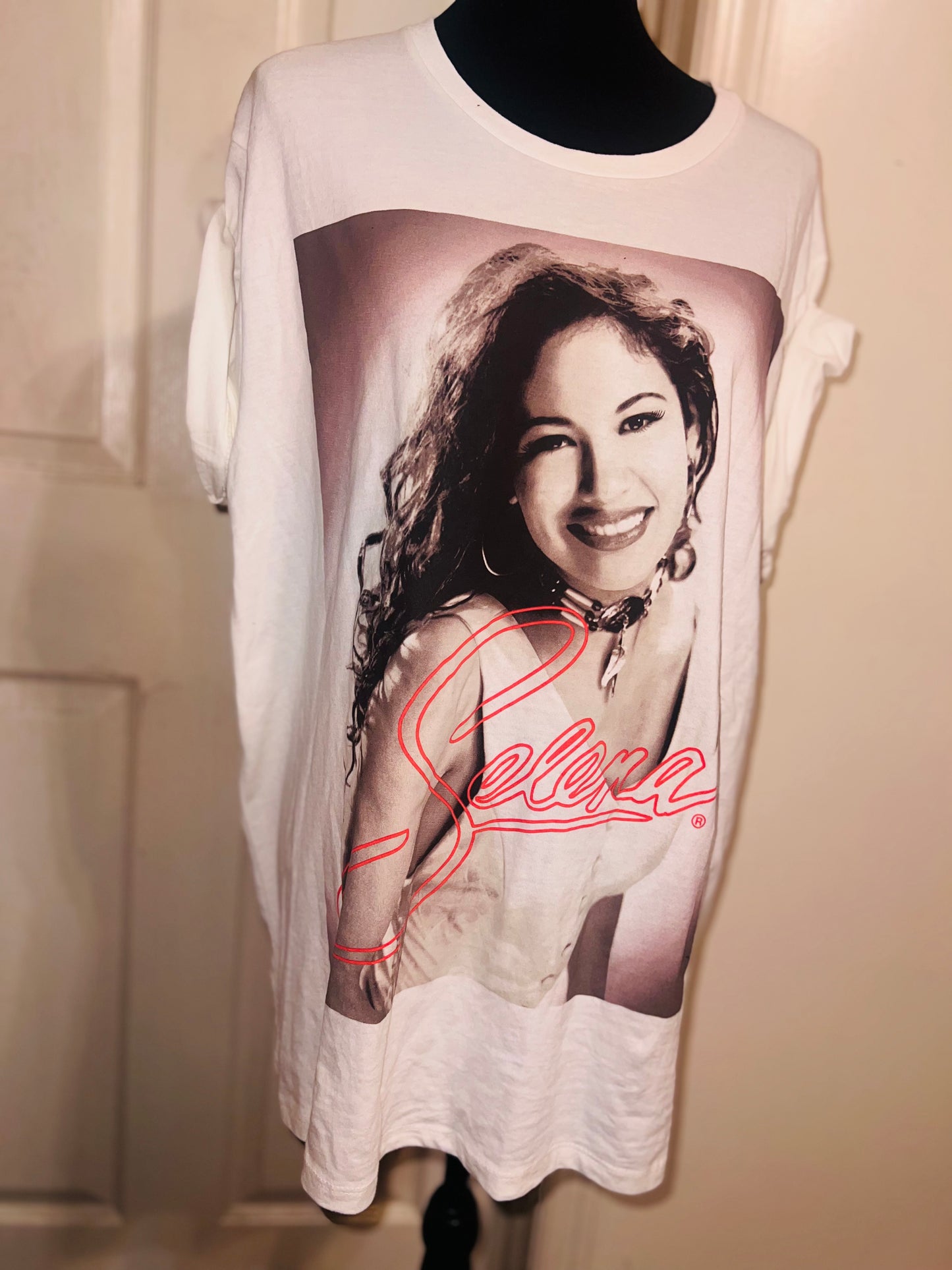 Selena Double Sided Oversized Distressed Tee