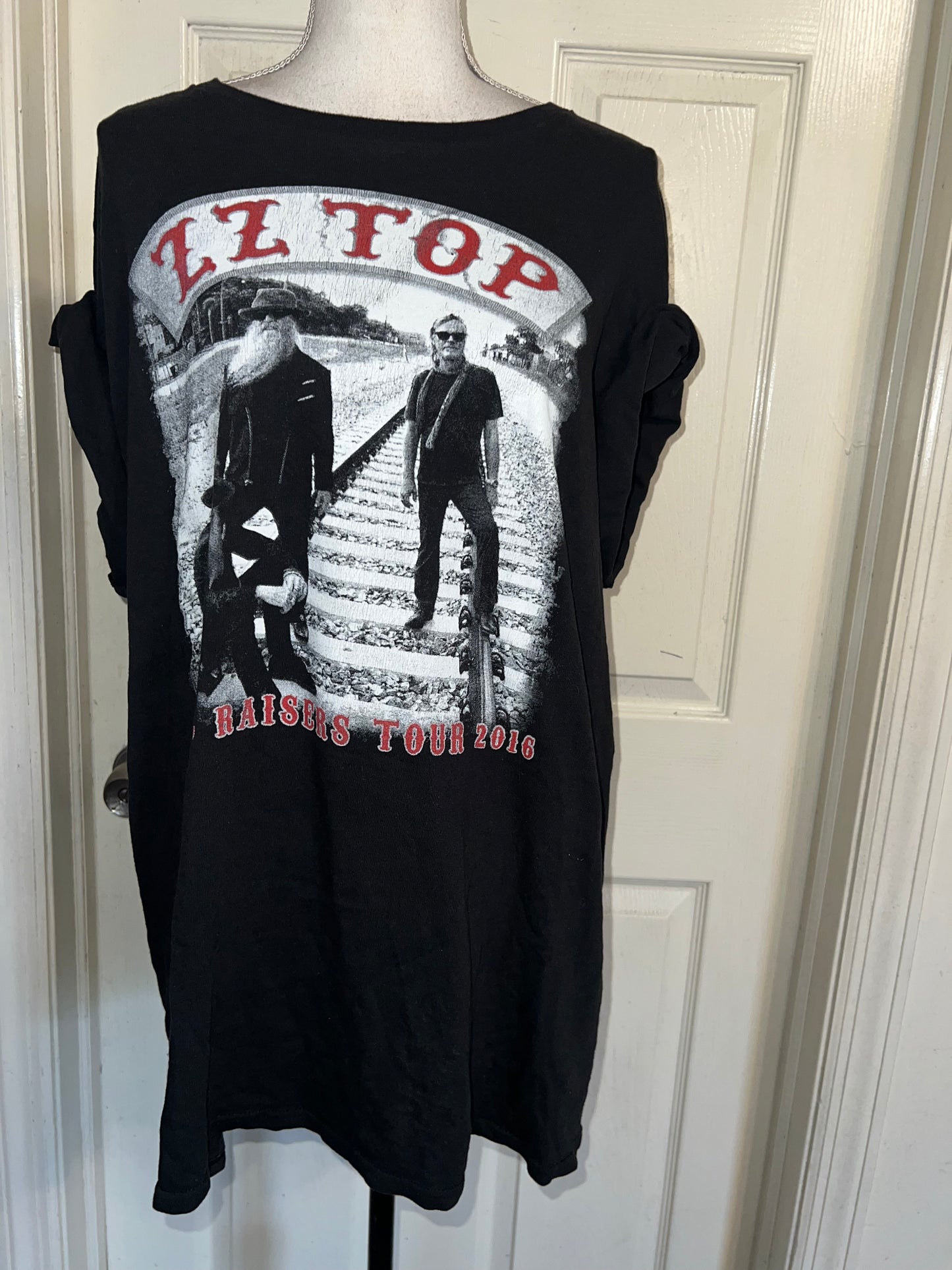 ZZ Top Double Sided Oversized Distressed Tee