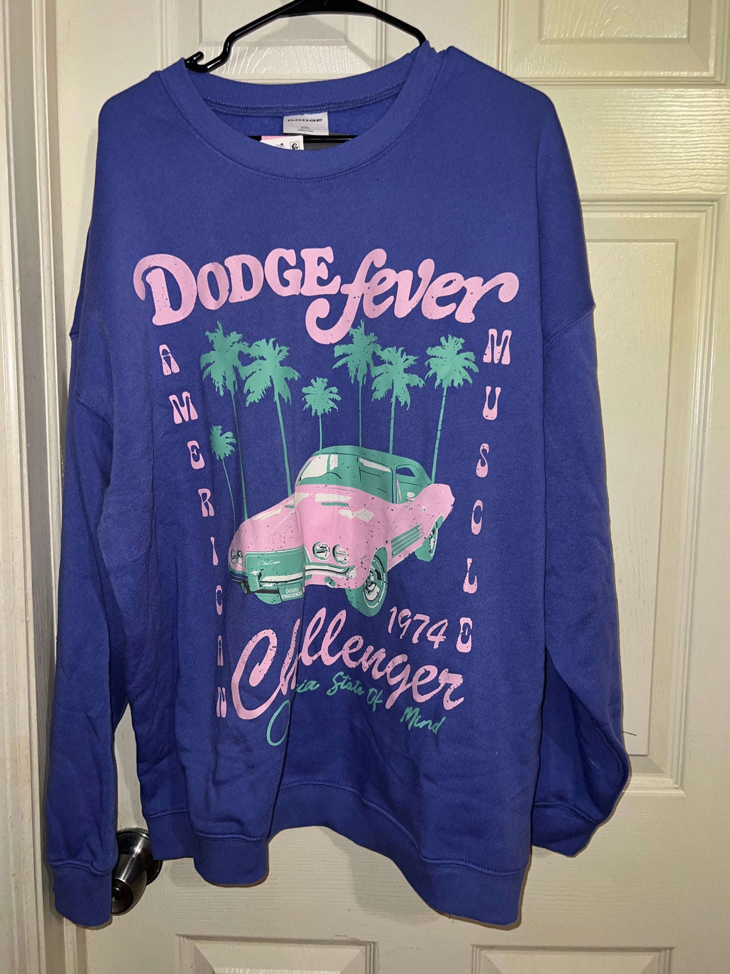 Dodge Challenger Oversize Distressed Sweatshirt