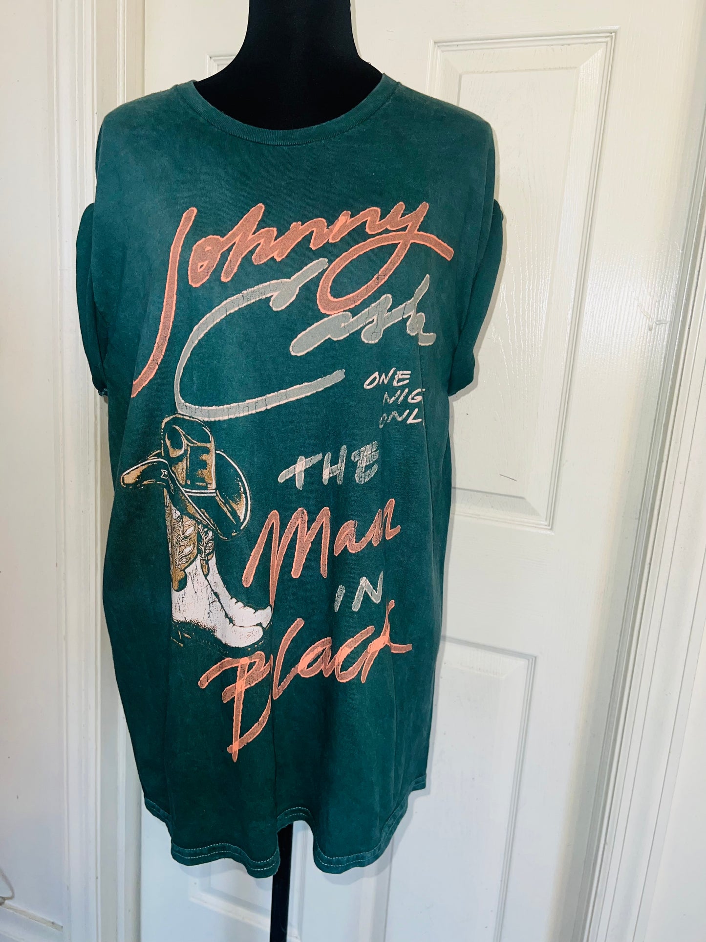 Johnny Cash Oversized Distressed Tee