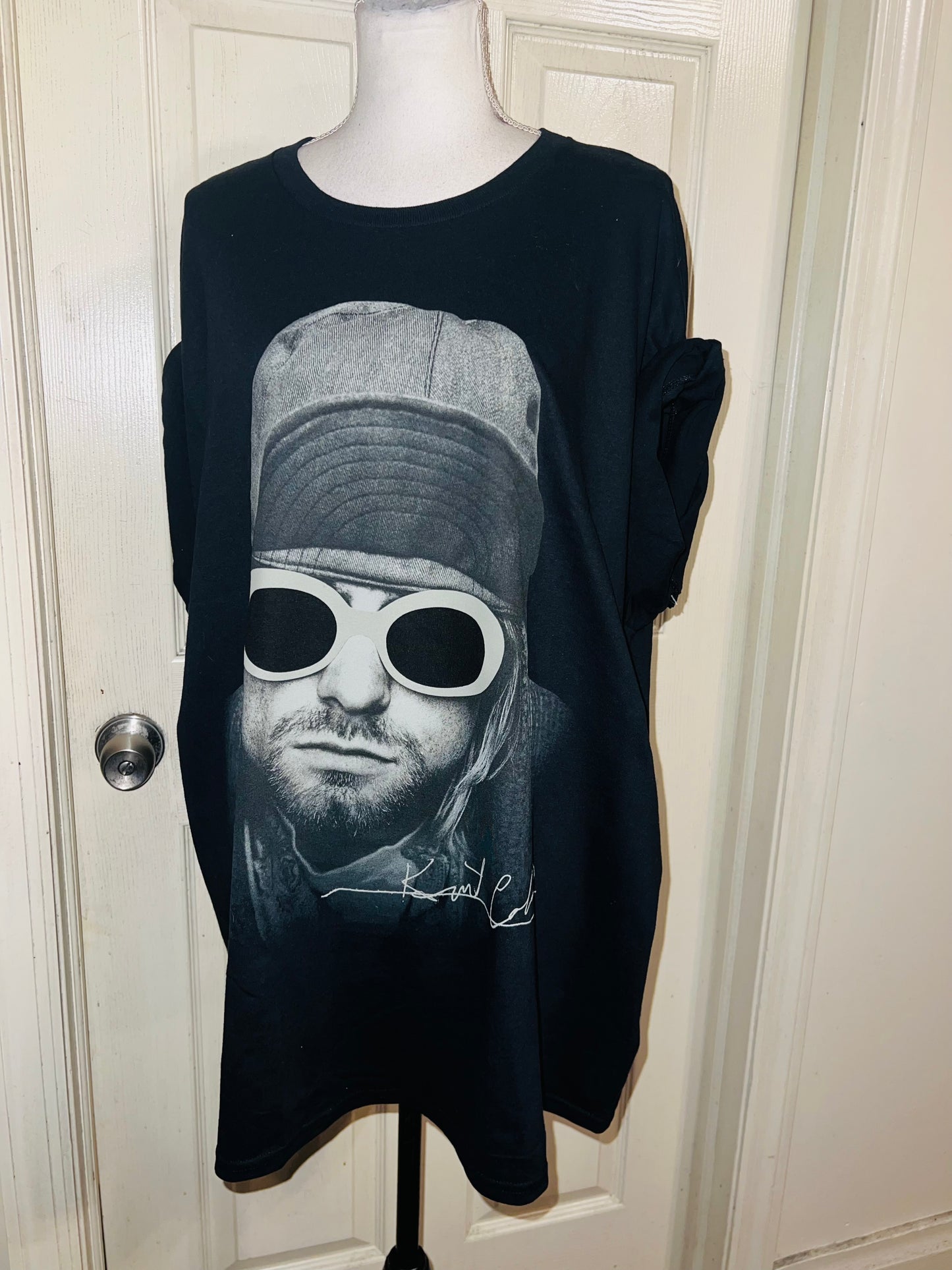 Kurt Cobain Oversized Distressed Tee
