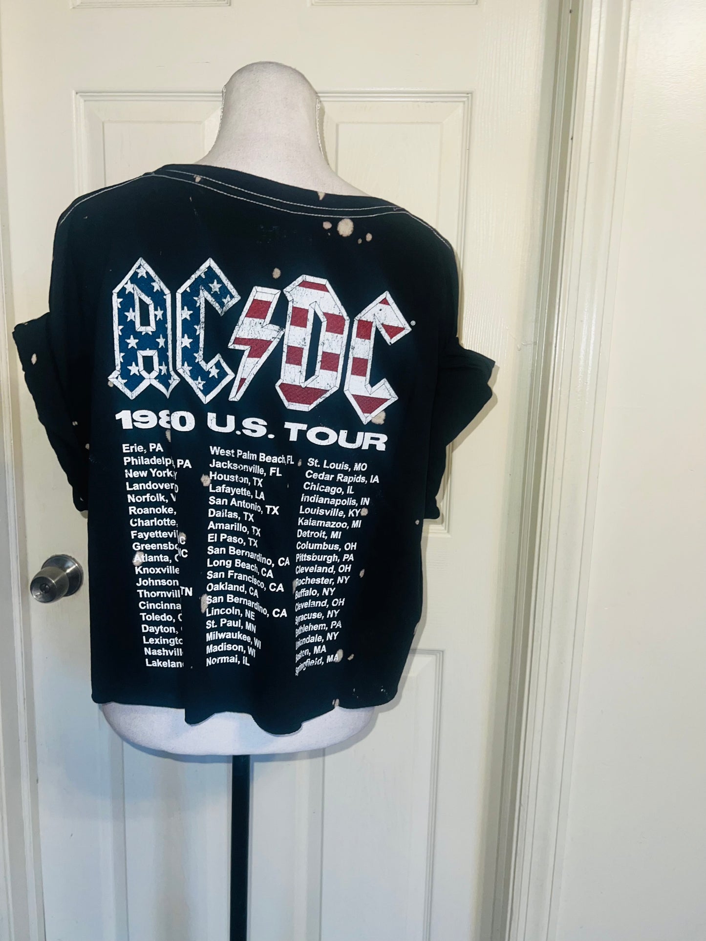 AC/DC Oversized Distressed Tee
