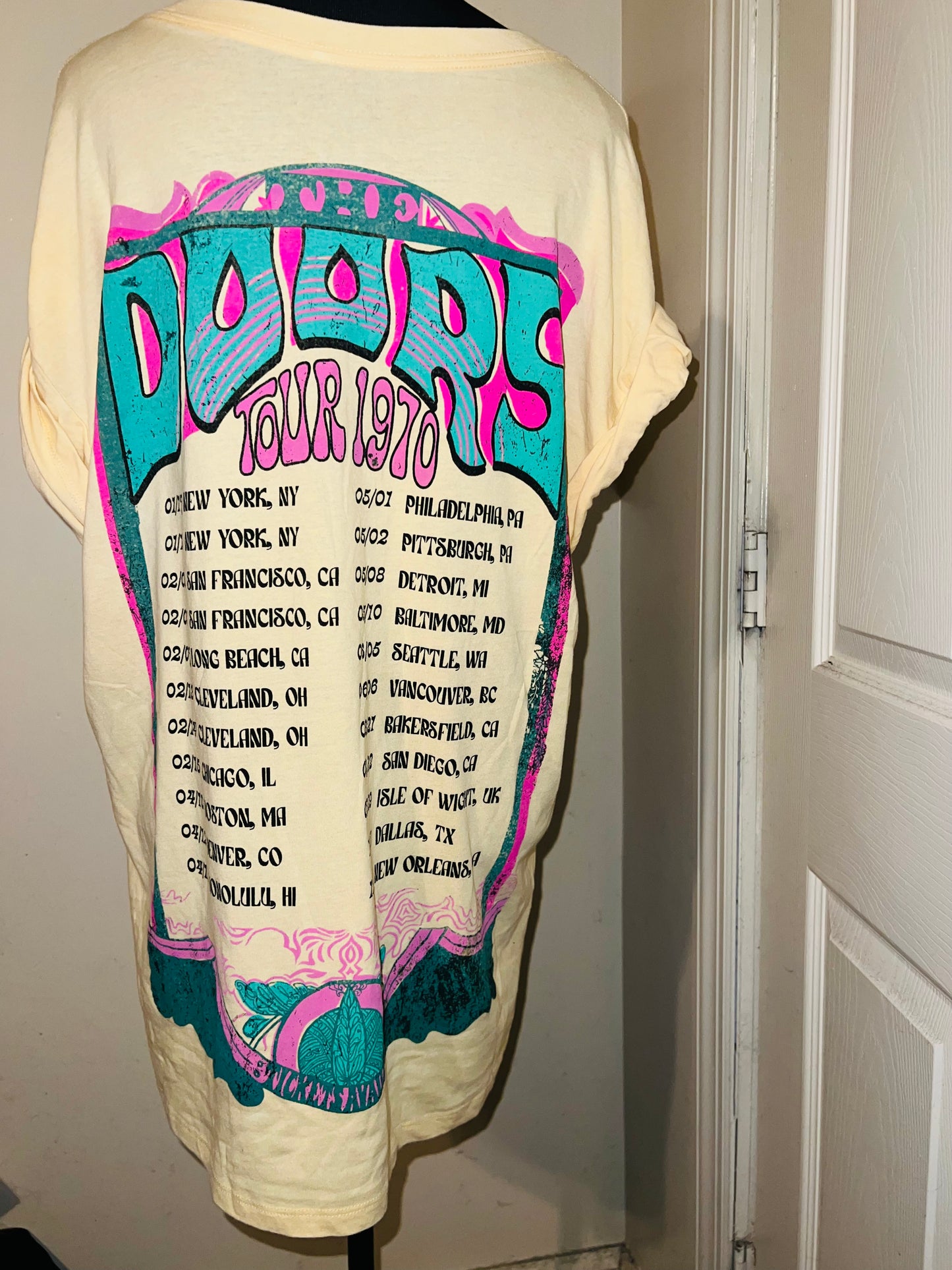 The Doors Double Sided Oversized Distressed Tee