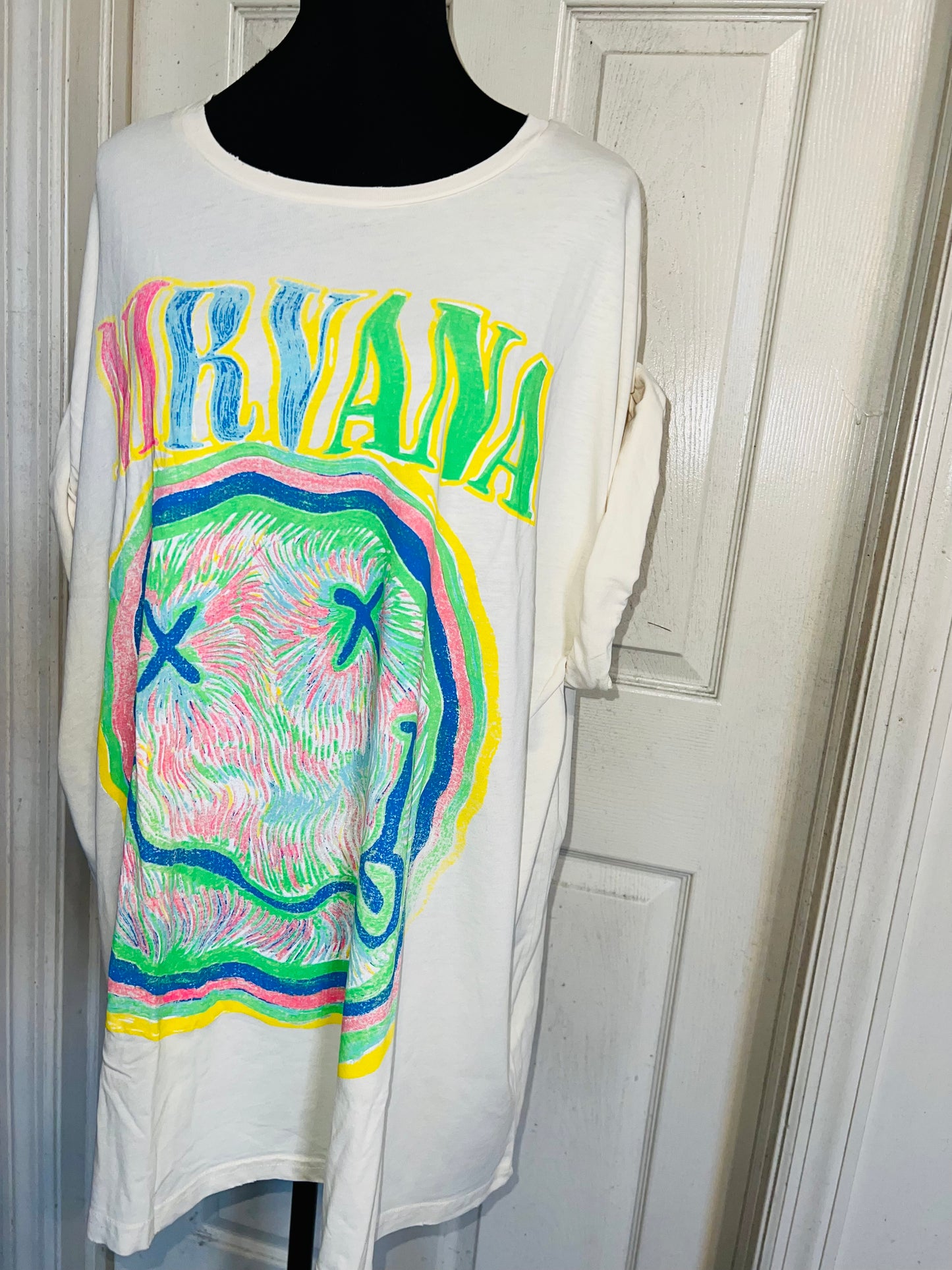 Nirvana Oversized Distressed Tee